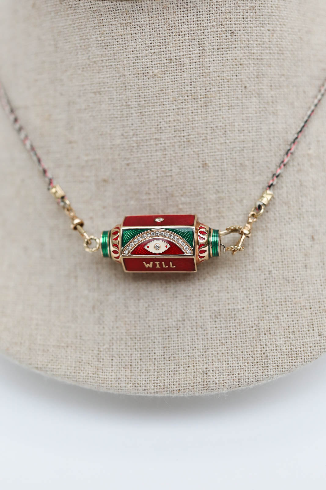 Halskette Locket Eyewill in Gold/Rot