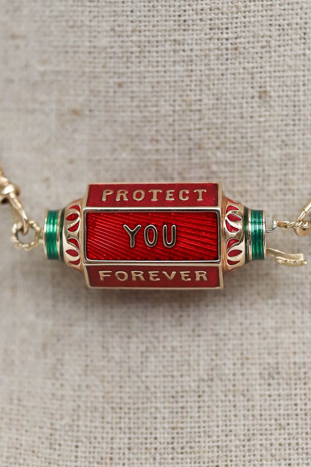 Halskette Locket Eyewill in Gold/Rot