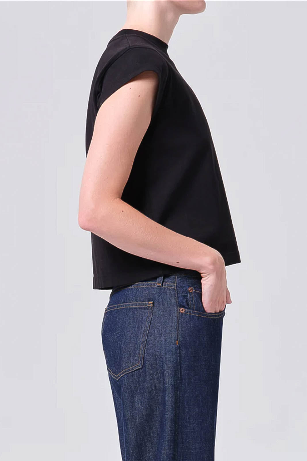 Agolde, Bryce Cap T-shirt in Black