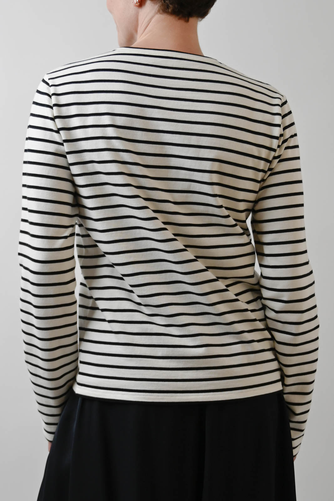 Vestibule Garderobe, Pullover Francoise in Noir Stripes