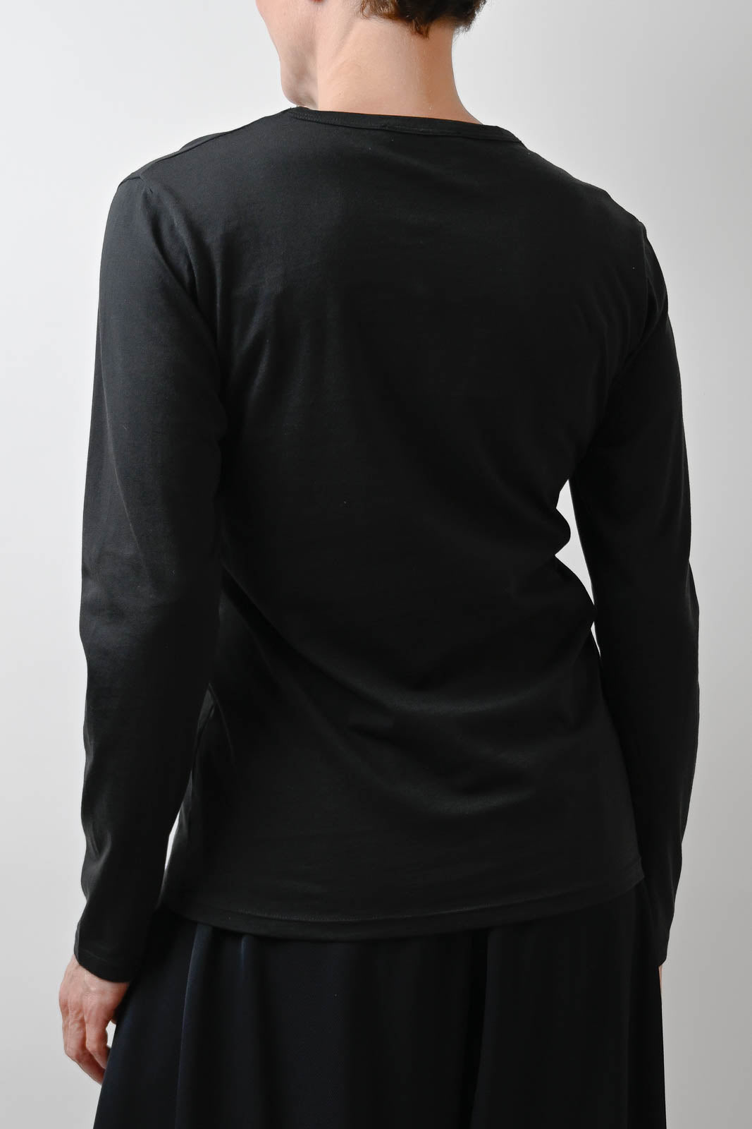 Vestibule, T-shirt manches longues Crewneck en noir