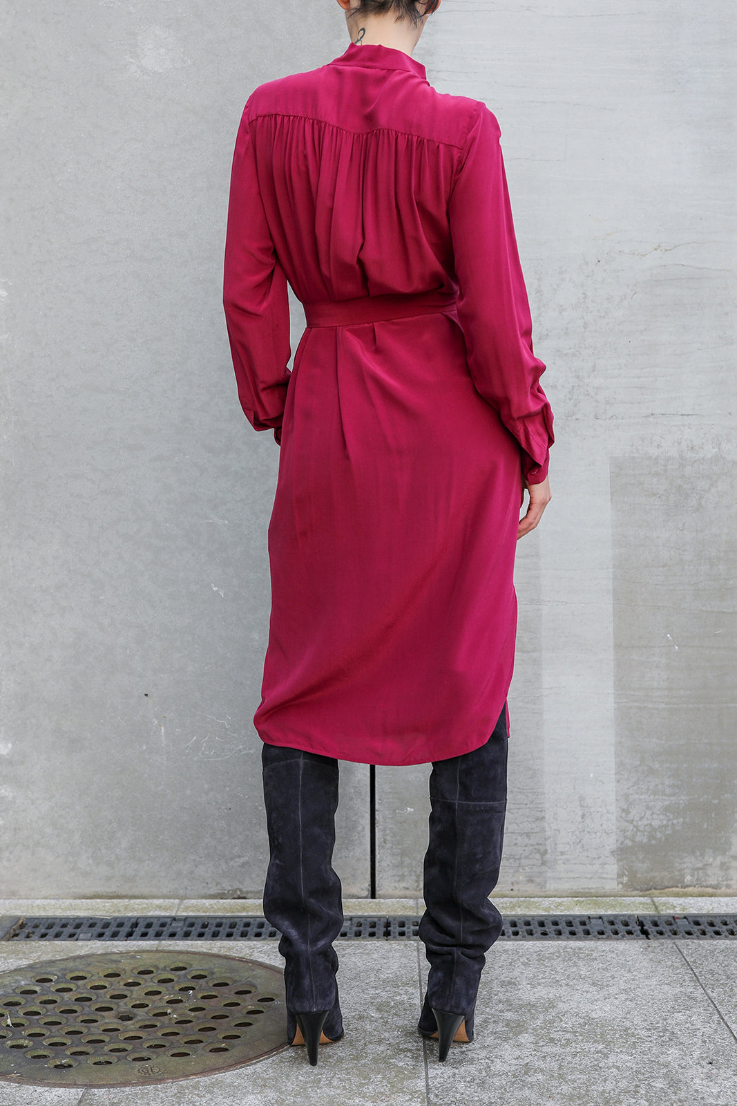 Kleid Blenda in Bordeaux