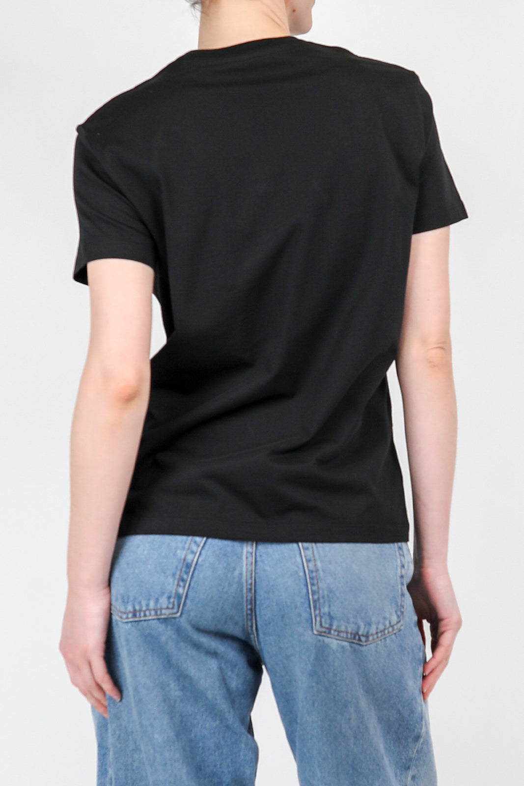 T-Shirt aus Baumwolle in Schwarz
