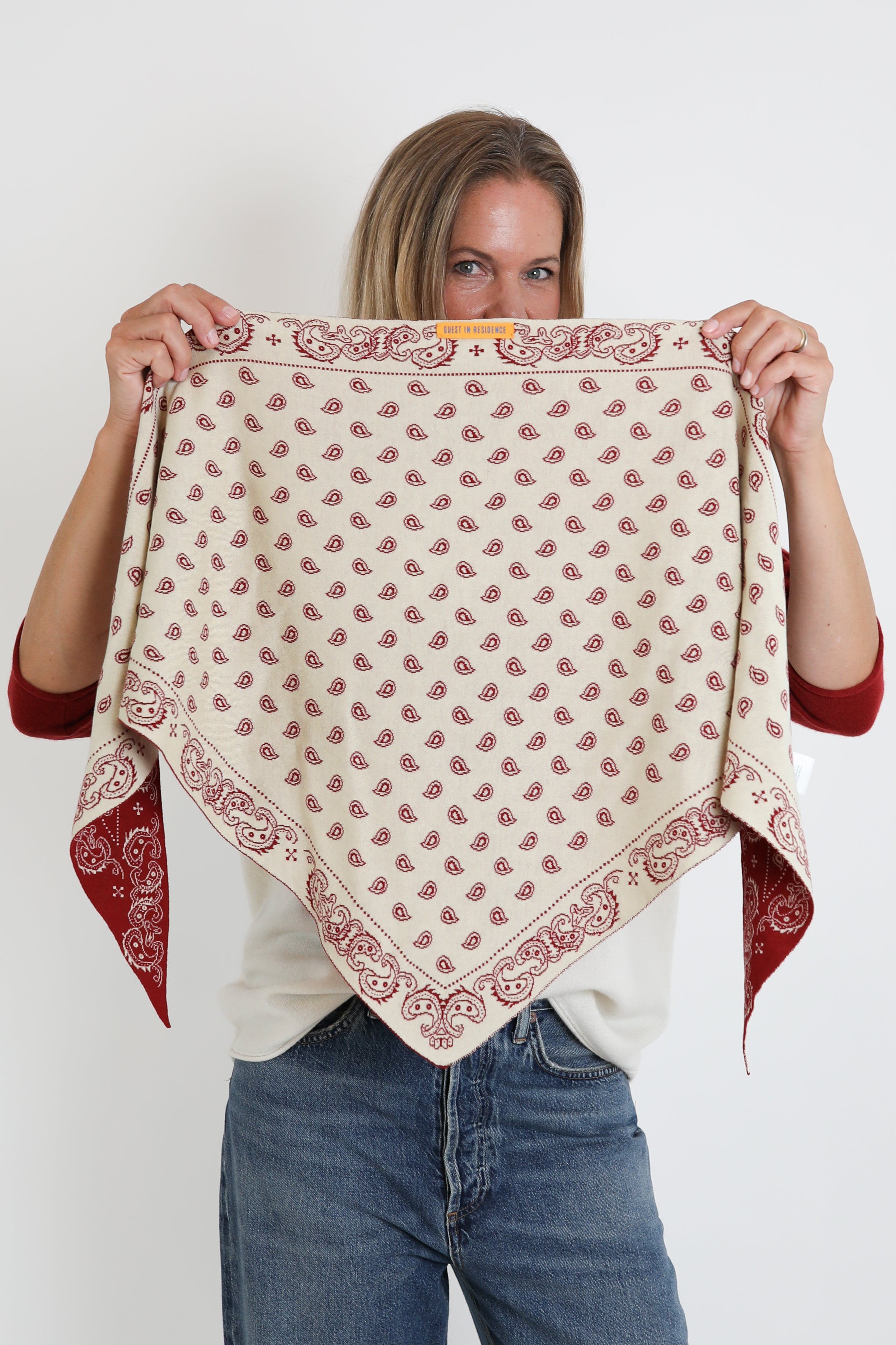Guest in Residence, Schal Wild Rag in Carmine/Butter