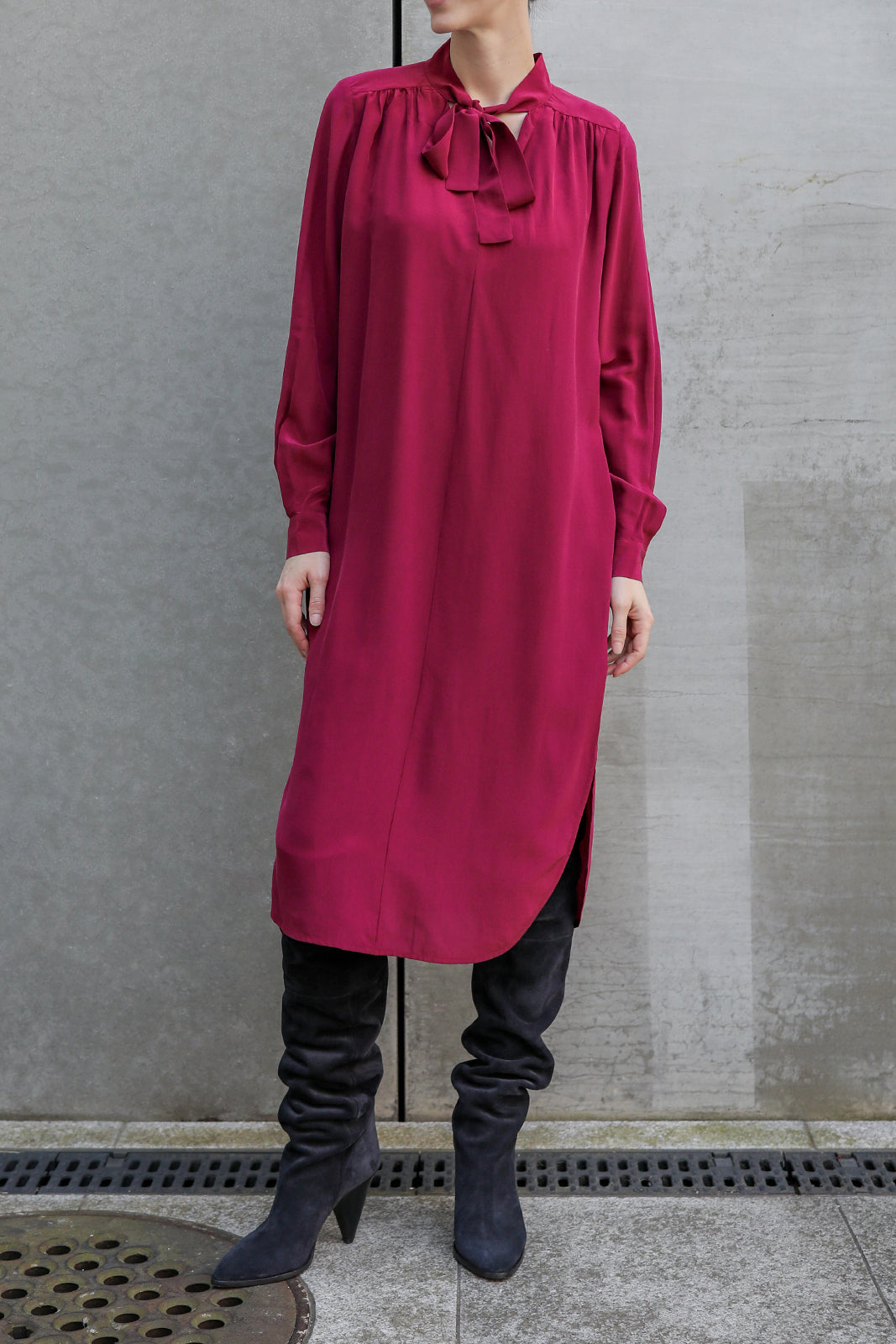 Kleid Blenda in Bordeaux
