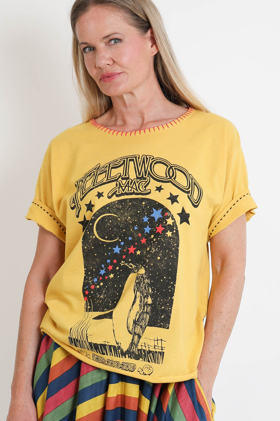 Fish Club, T-Shirt Fleetwood Mac in Yellow