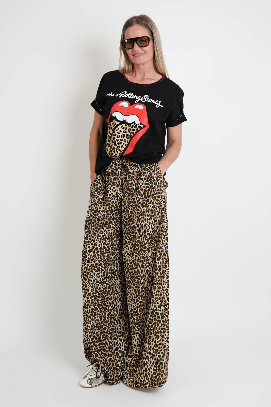 Fish Club, T-Shirt The Rolling Stones in Leopard
