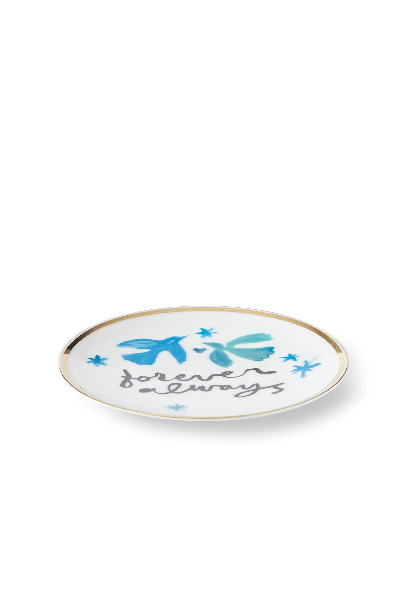 Teller Forever Always in Weiss/Blau