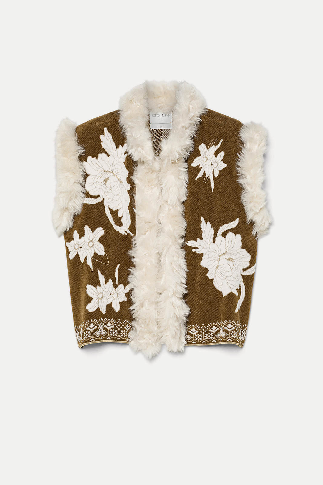 Forte Forte, Gilet The Lotus in Cumino