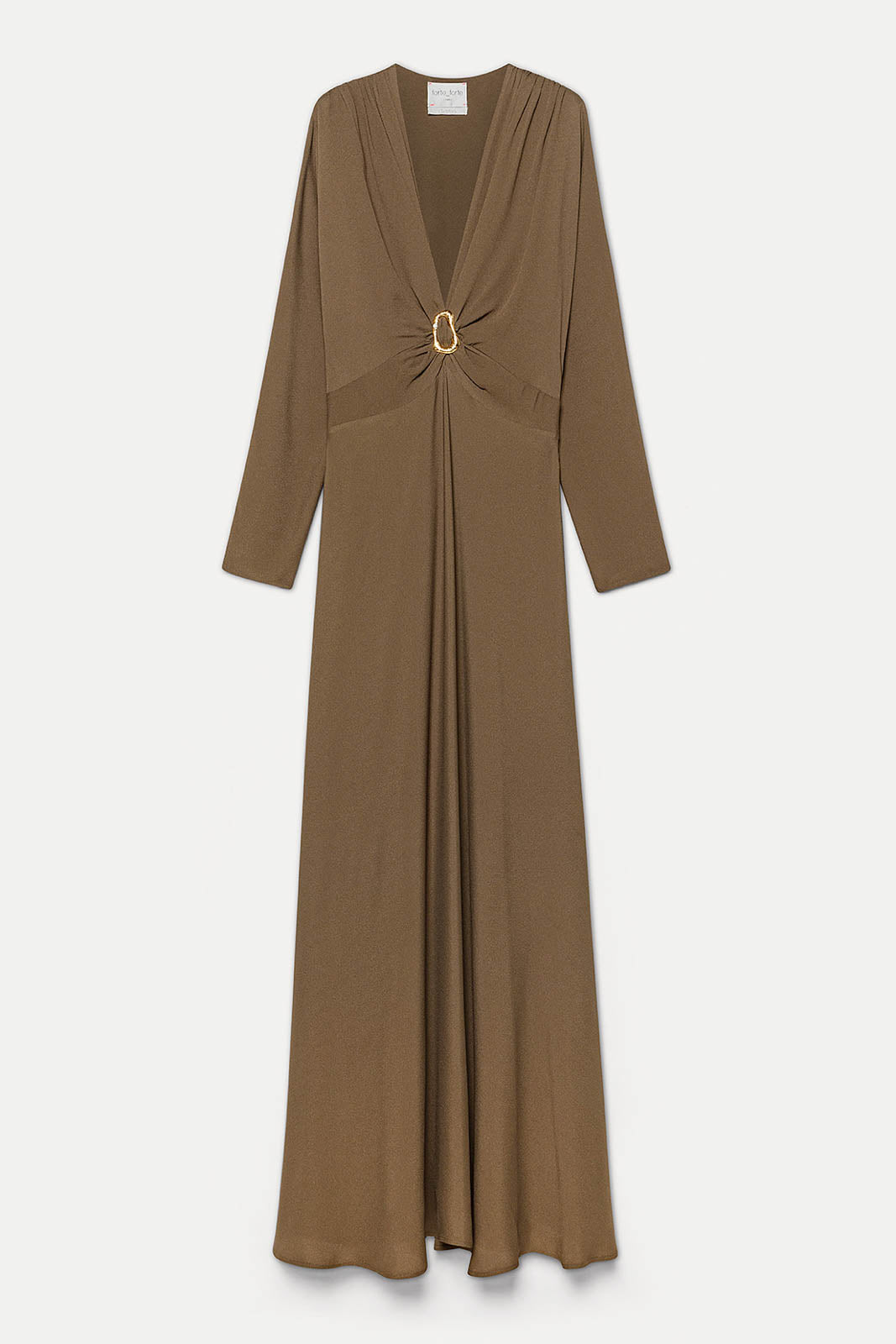 Forte-Forte, Kleid Mixed Silk in Oud