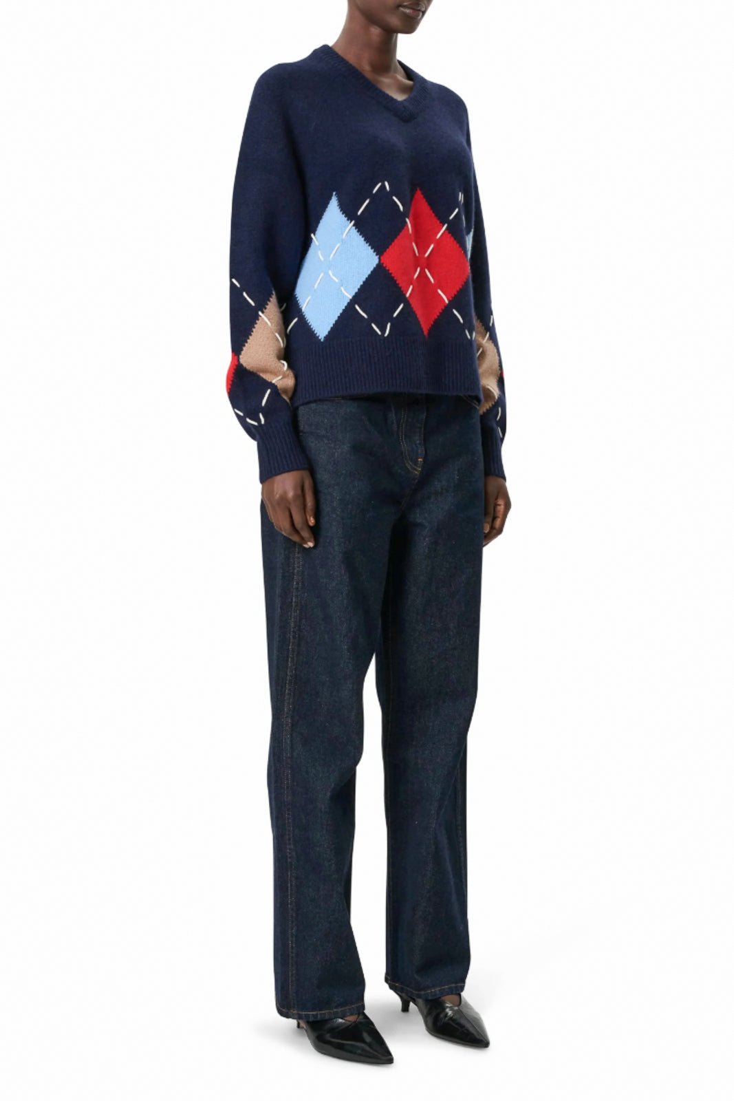 Arch4, Pullover Sloane in Navy Argyle