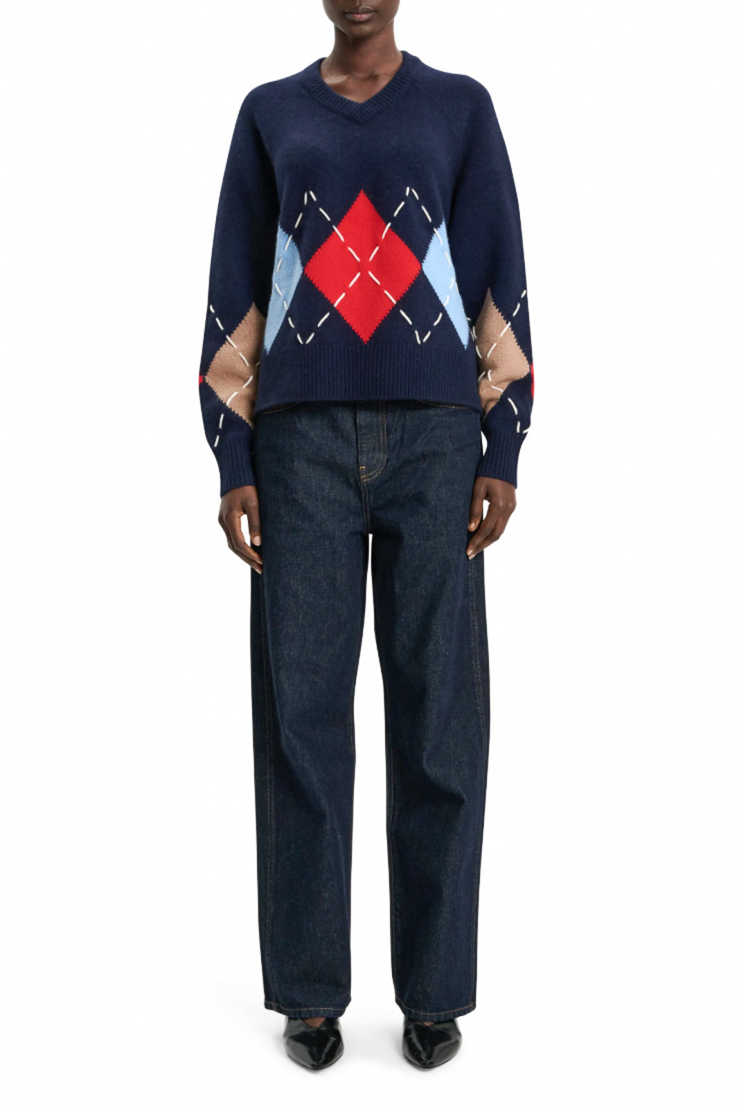 Arch4, Pullover Sloane in Navy Argyle