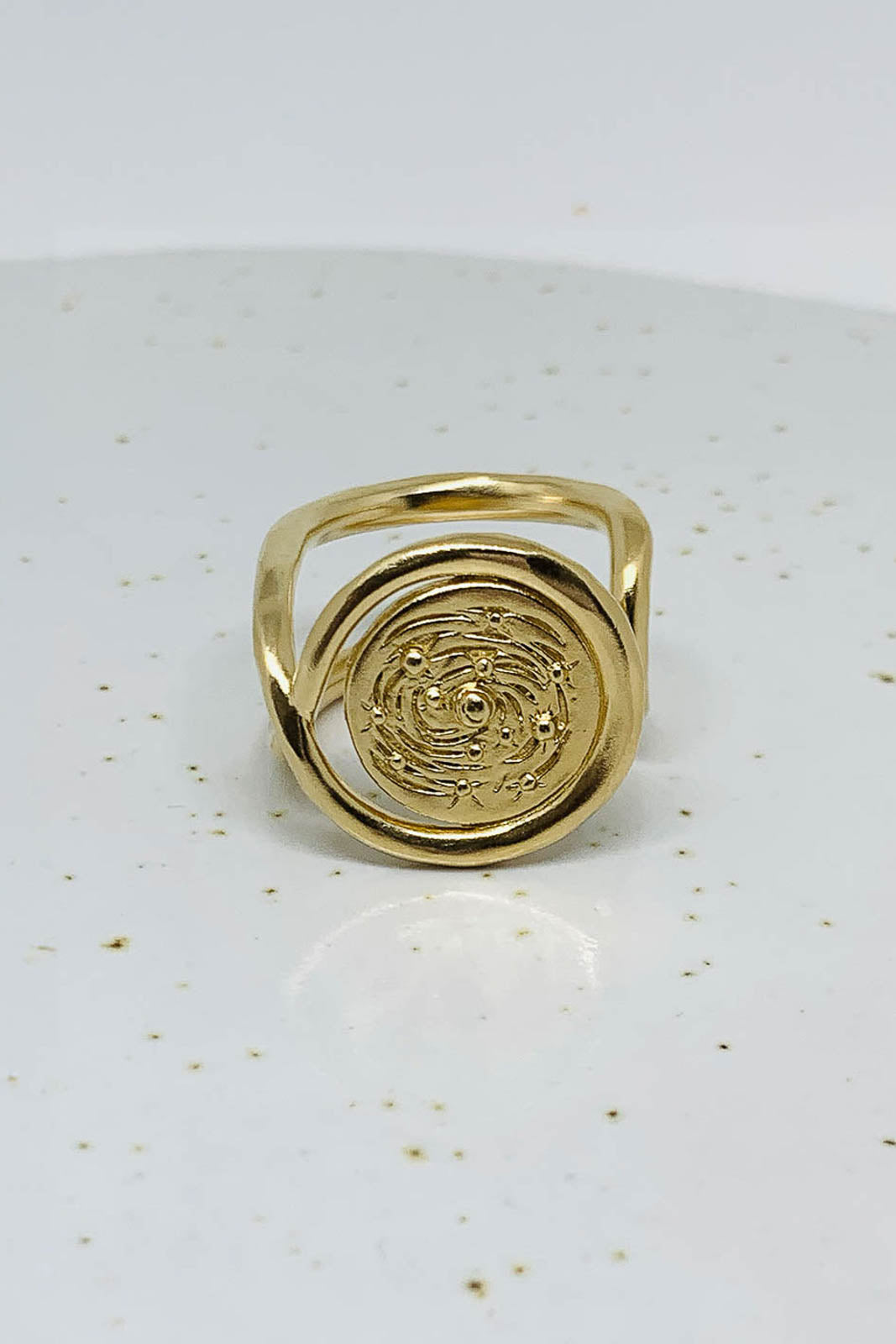Ring Chevalière Galaxie in Gold
