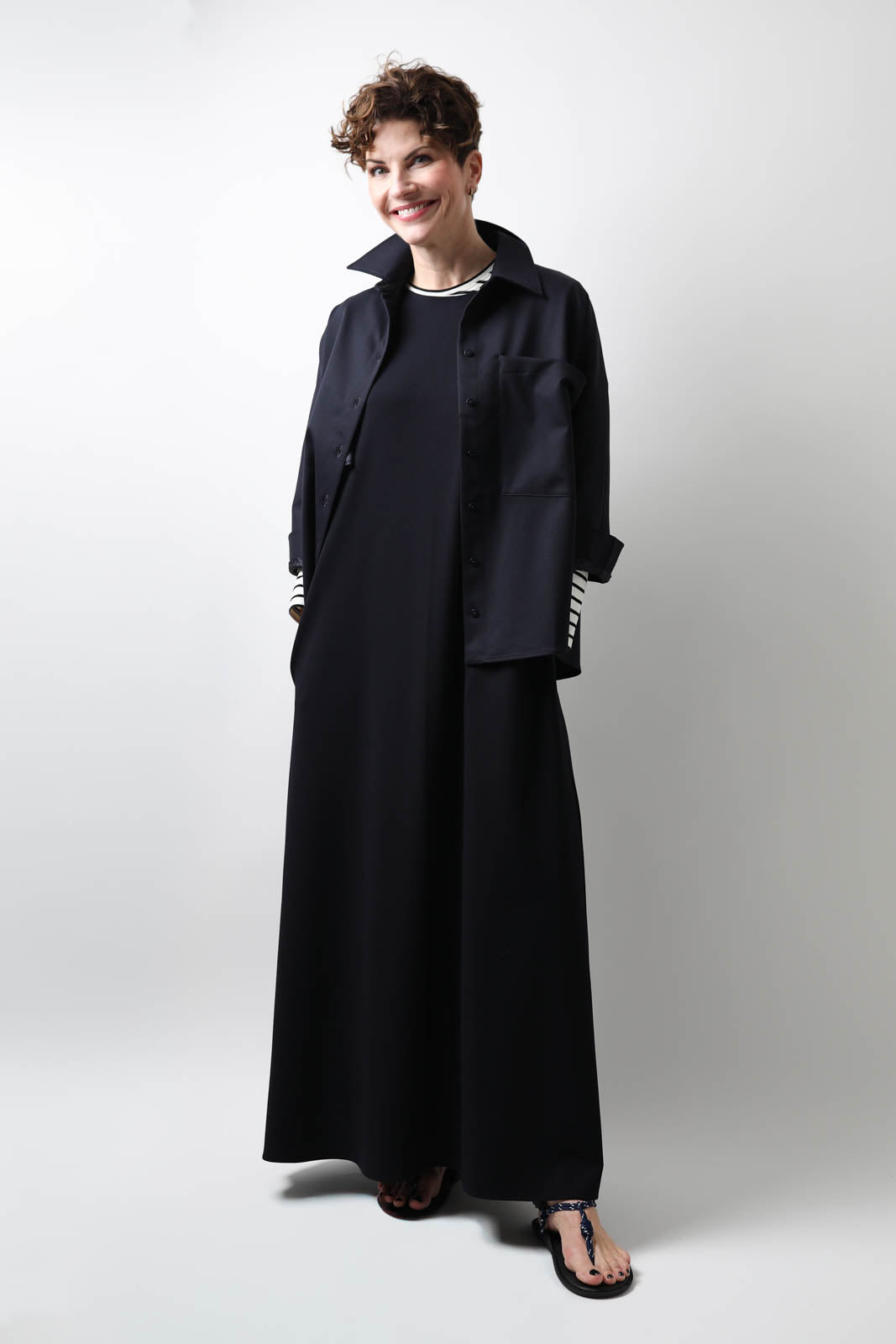 Vestibule Garderobe, Pullover Francoise in Noir Stripes