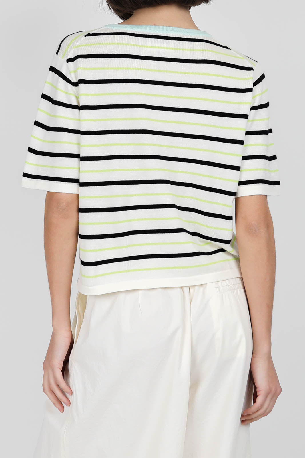 T-Shirt aus Merino in Abisso