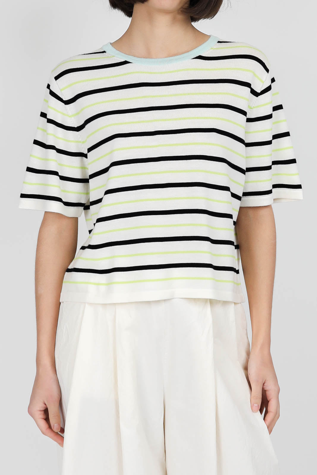 T-Shirt aus Merino in Abisso