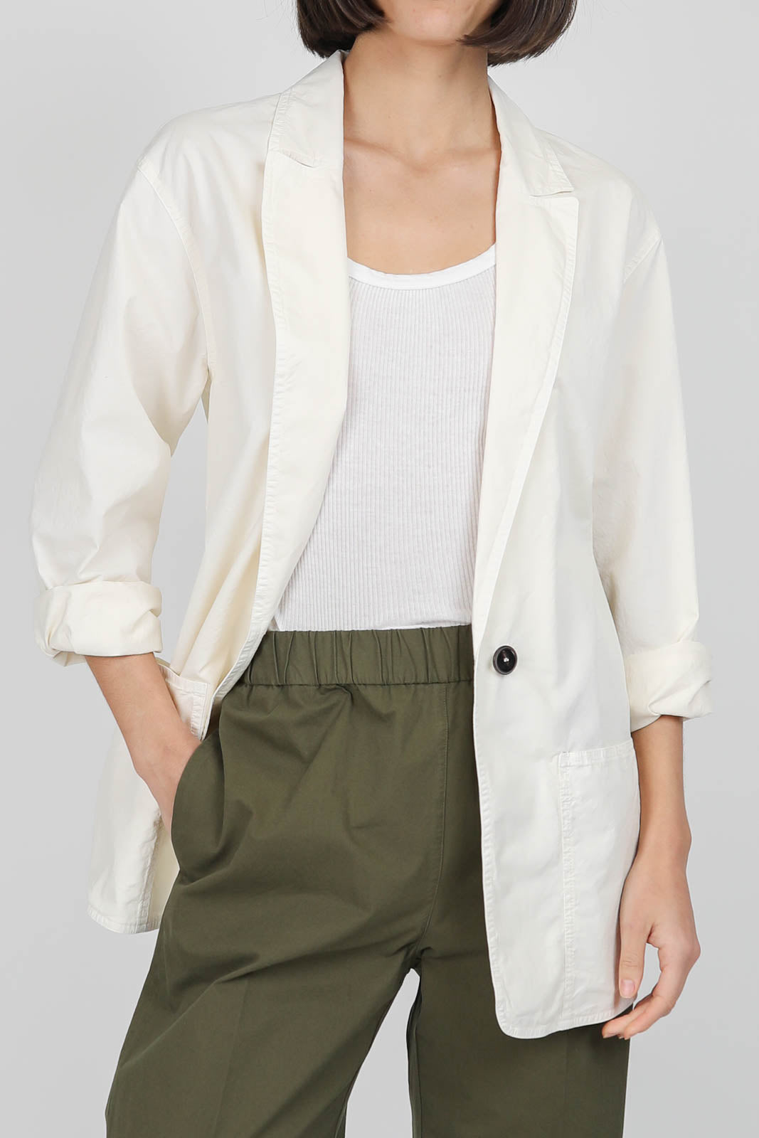 Blazer aus Baumwolle in Butter