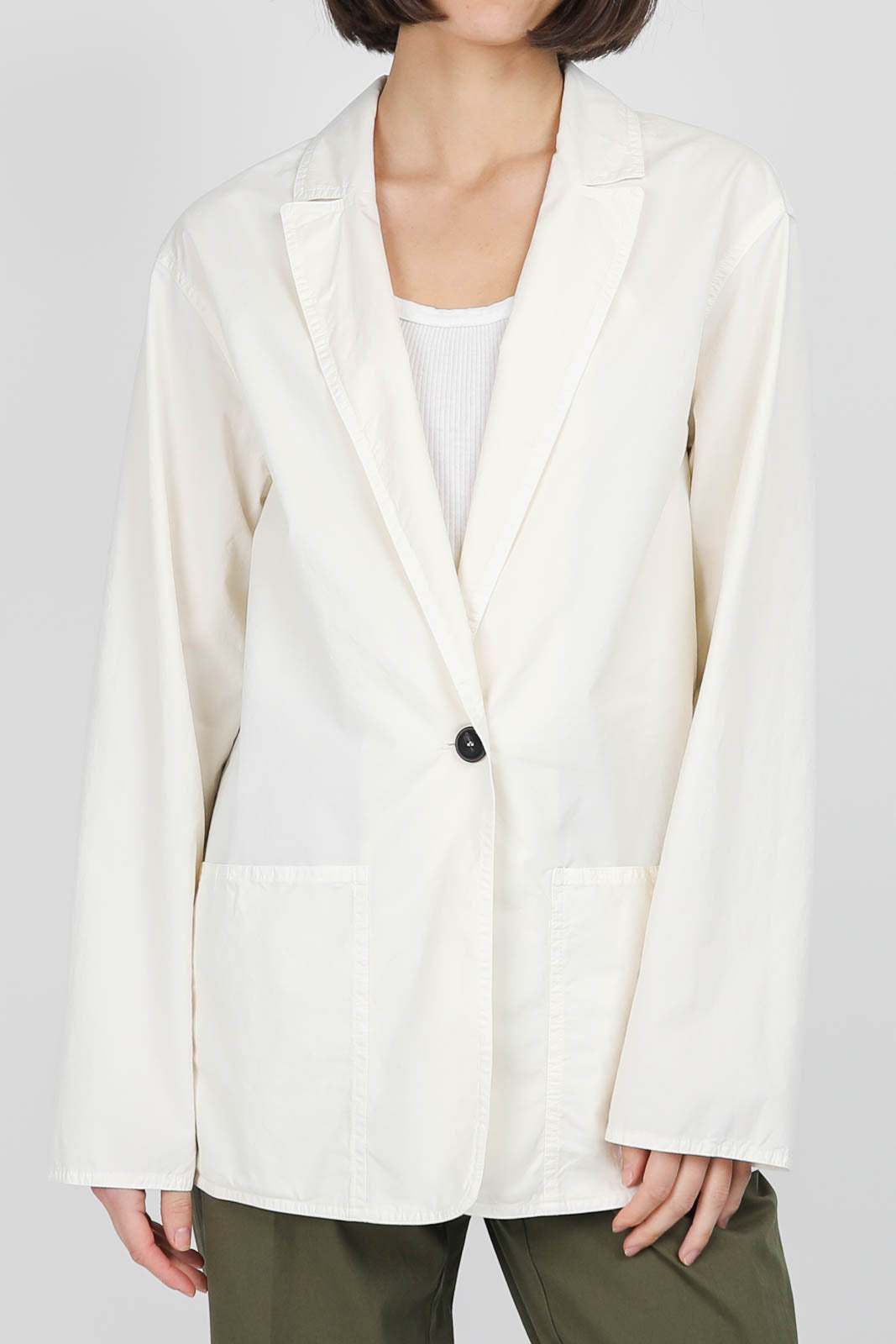 Blazer aus Baumwolle in Butter