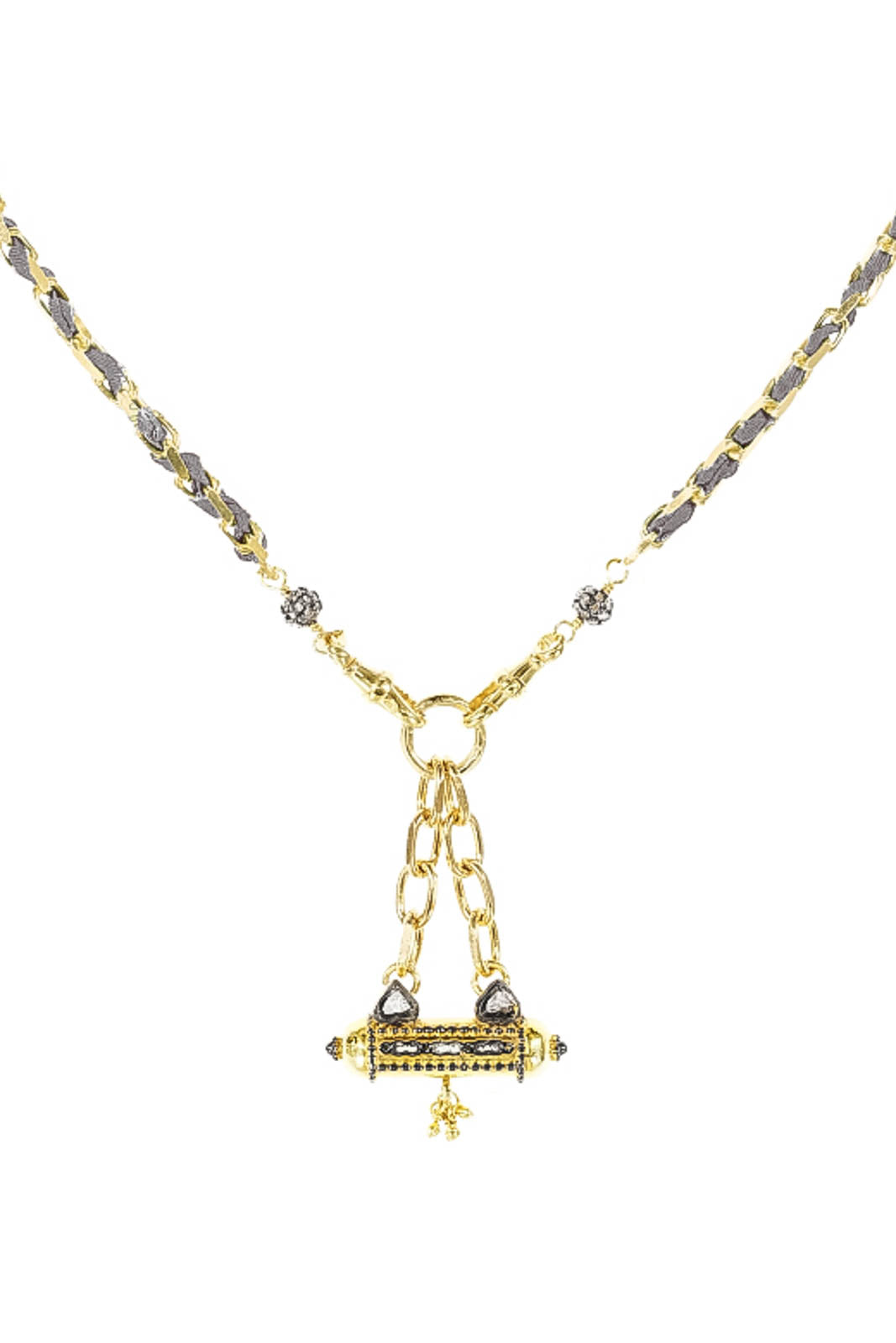 Marie Laure Chamorel, Halskette N° 1006 aus Sterling Silber in Gold/Grey