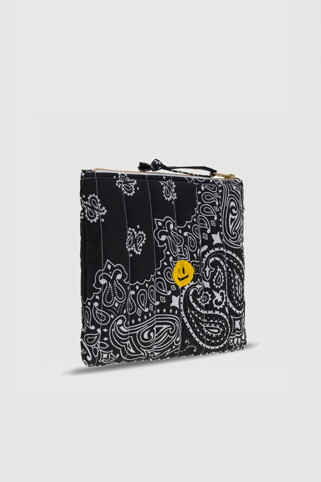 Mini Pochette Happy Face in Schwarz