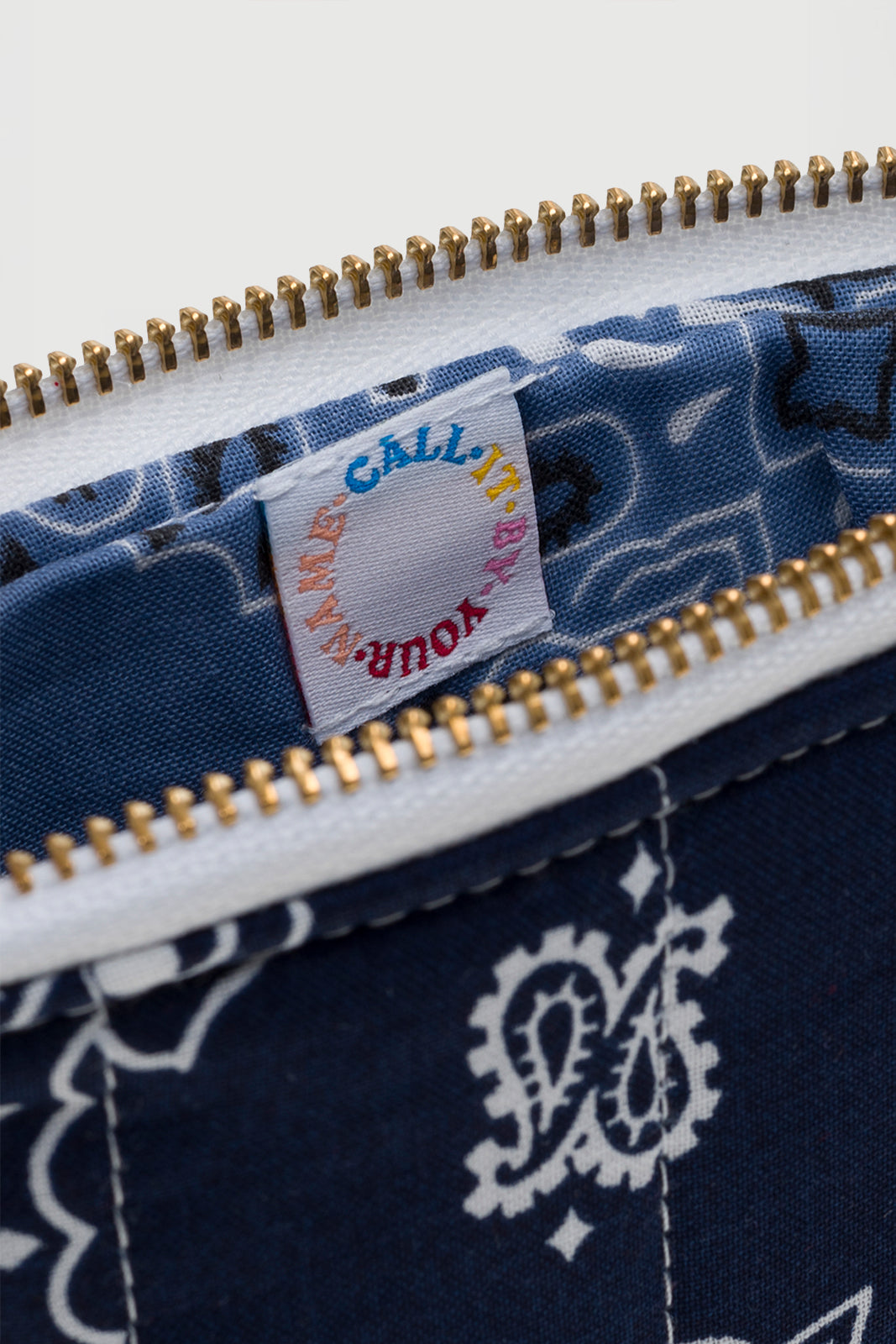 Mini Pochette Champignon in Navy/Chambray