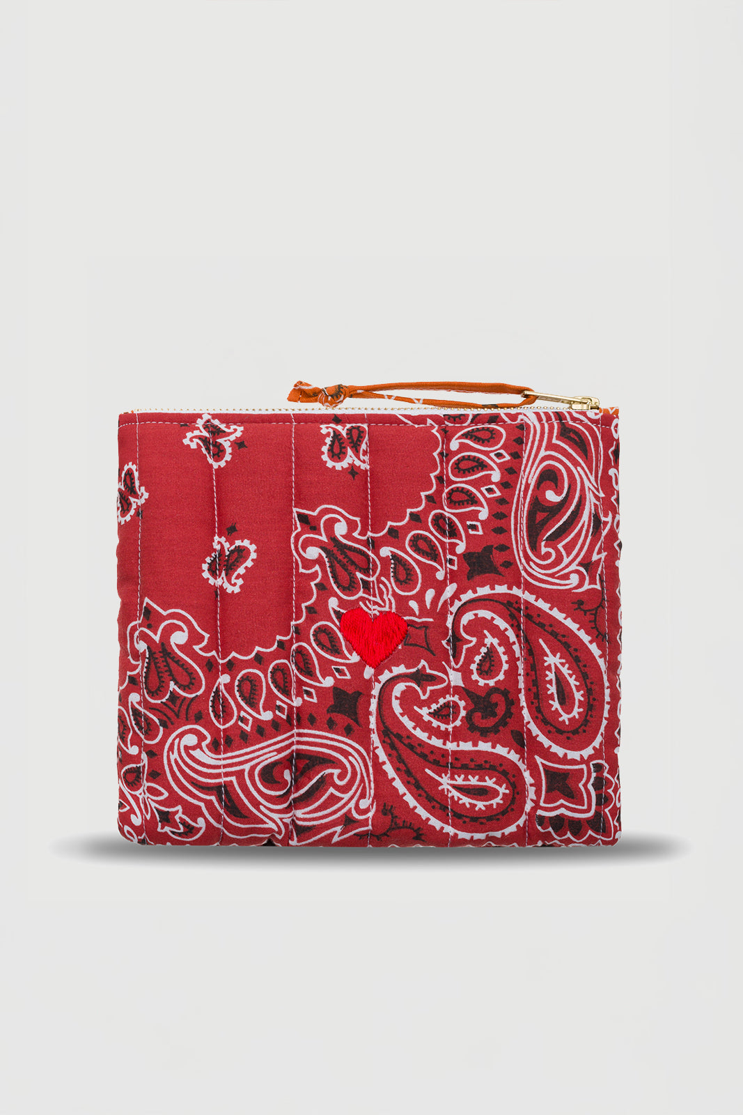 Mini Pochette Coeur in Vintage Red/Burnt Orange