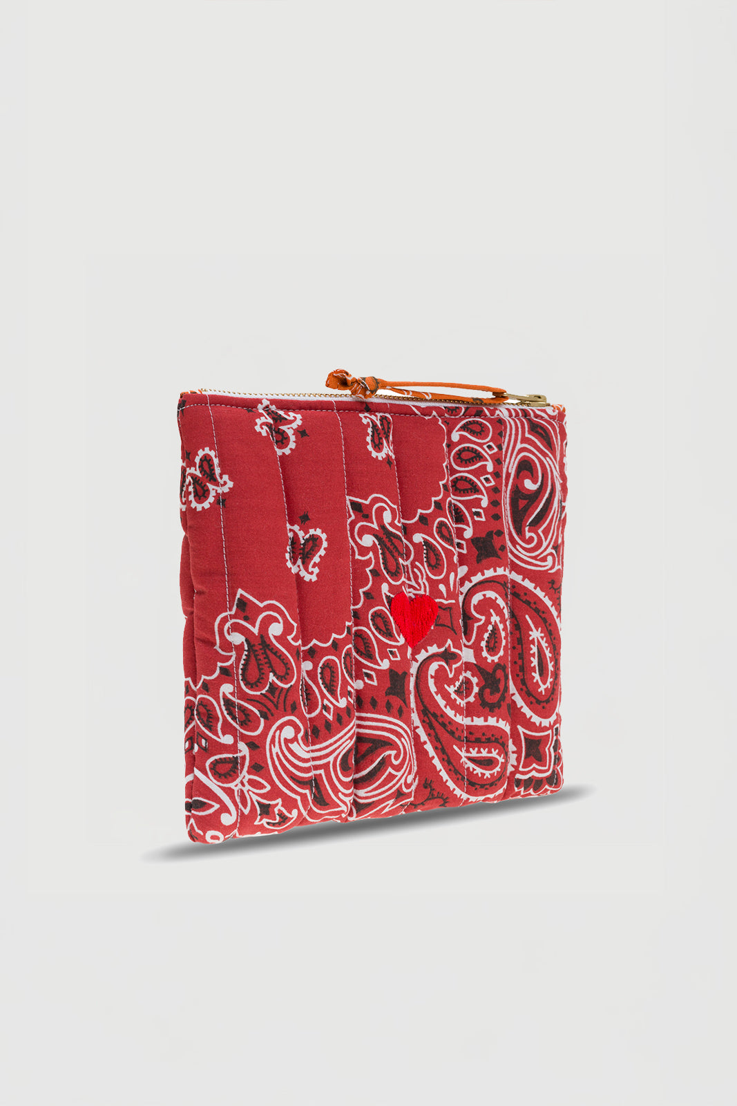 Mini Pochette Coeur in Vintage Red/Burnt Orange