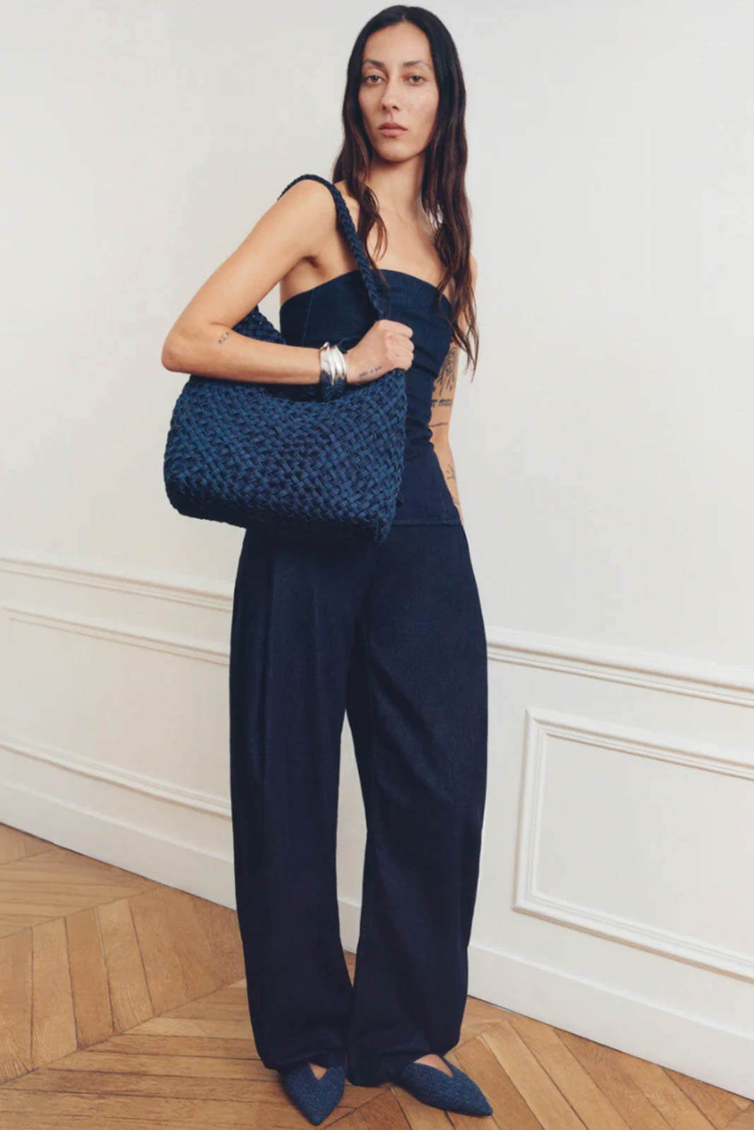 Naghedi, Tasche Nomad Hobo Medium in Indigo