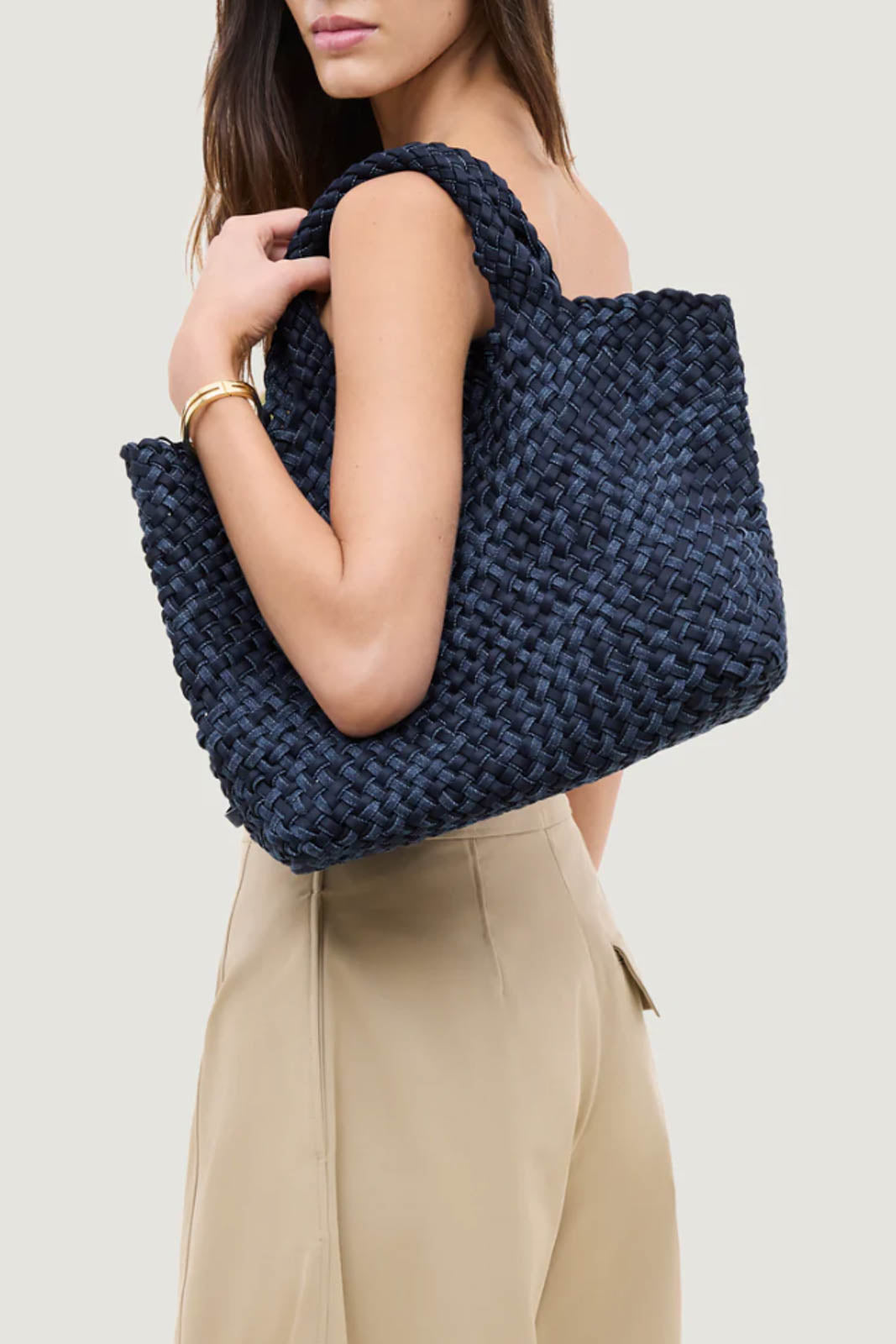 Naghedi, Tasche St. Barths Medium Tote Double Weave in Indigo