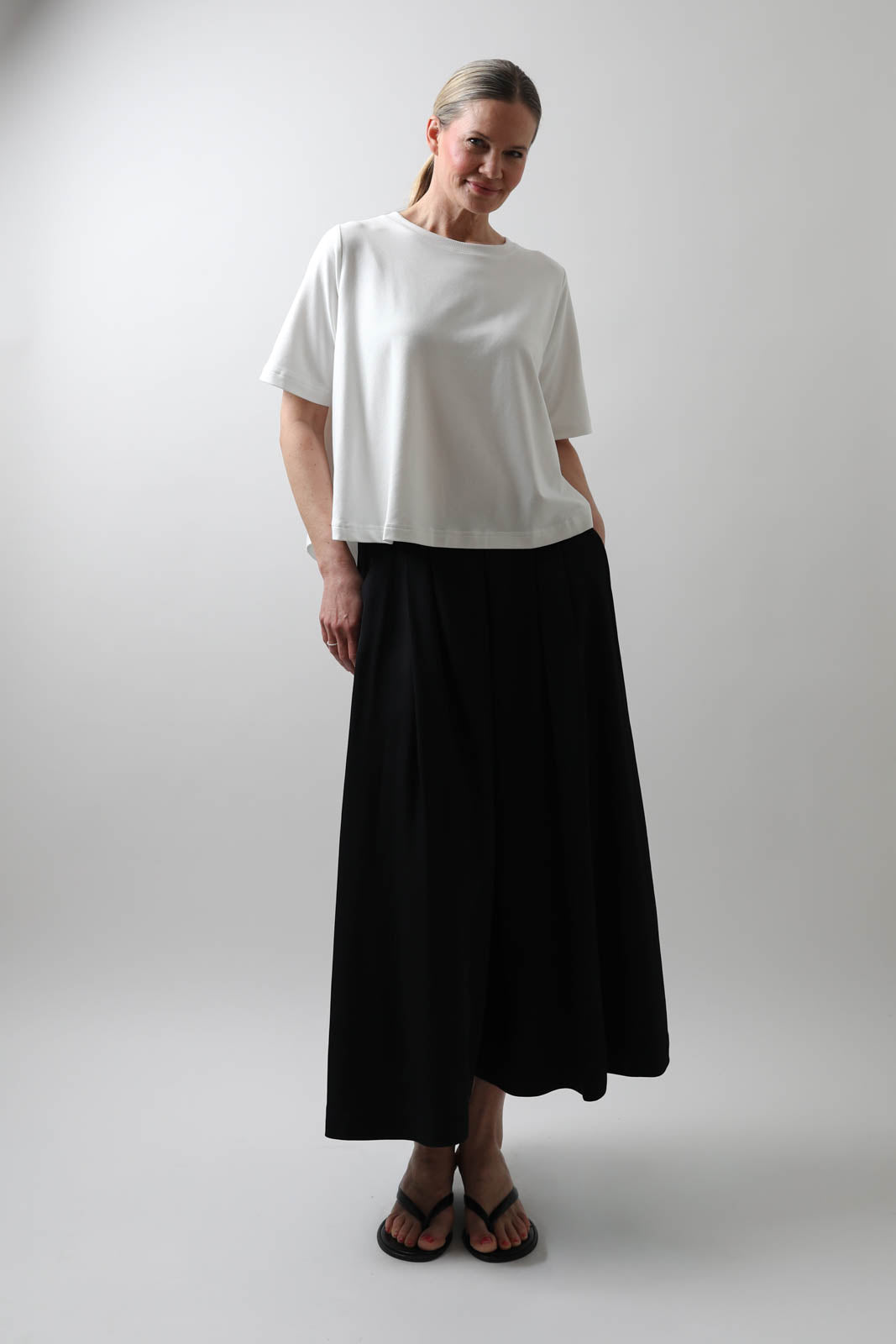 Vestibule Garderobe, T-Shirt French Terry in Weiss
