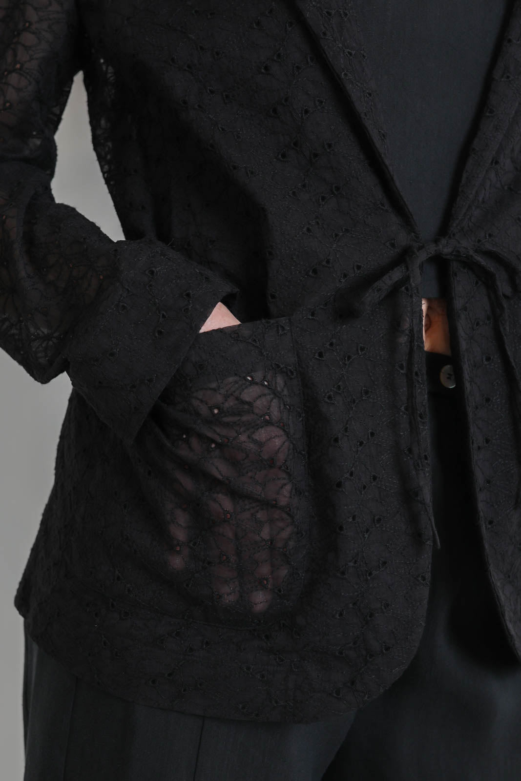 Forte-Forte, Blazer Broderie Anglaise in Schwarz