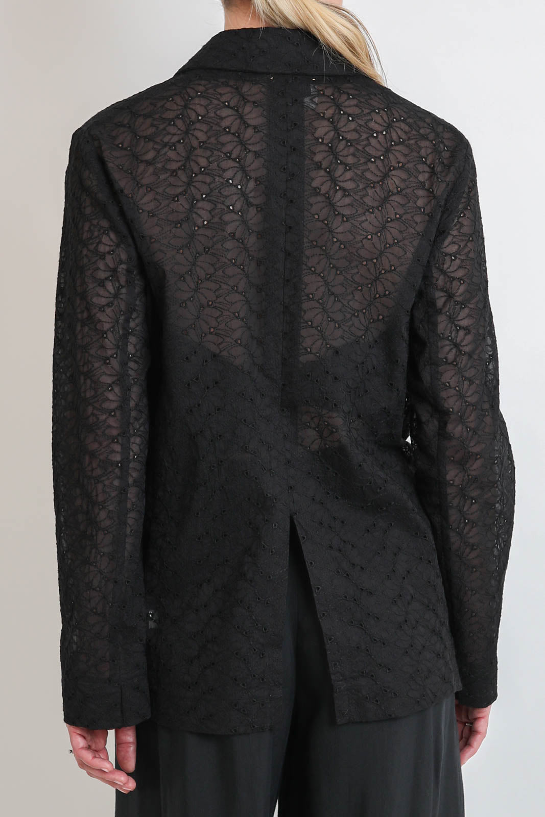 Forte-Forte, Blazer Broderie Anglaise in Schwarz