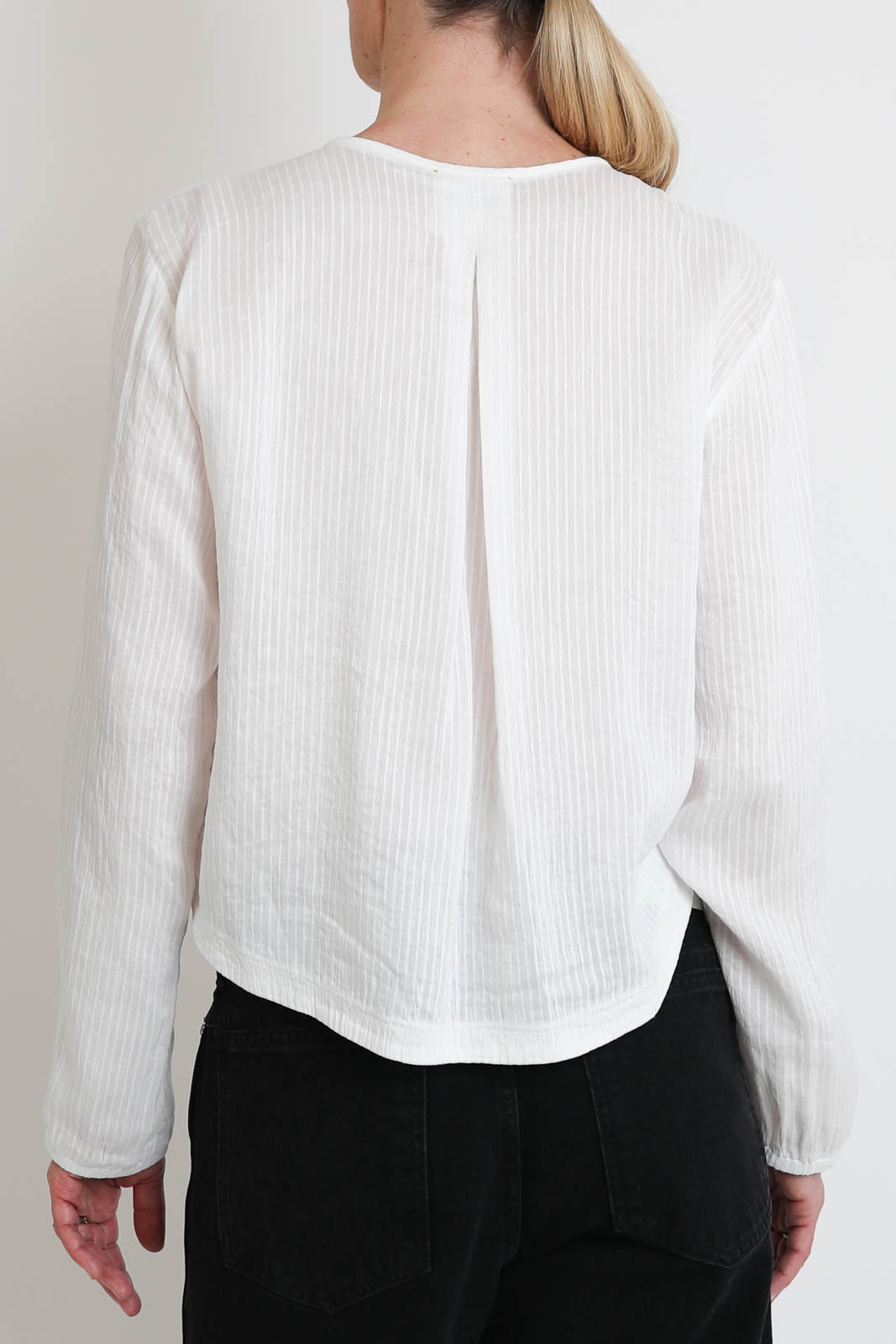 Forte-Forte, Bluse Pinstriped in Crystal