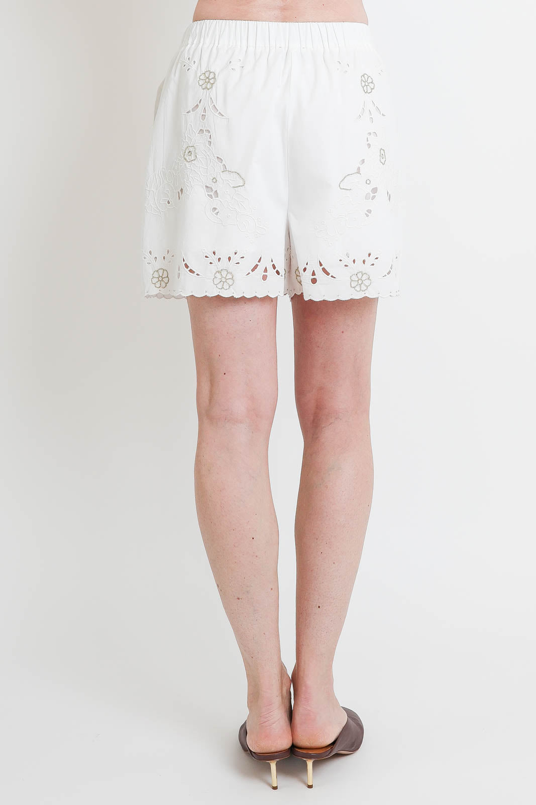 Forte-Forte, Shorts Lace and Glass in Crystal
