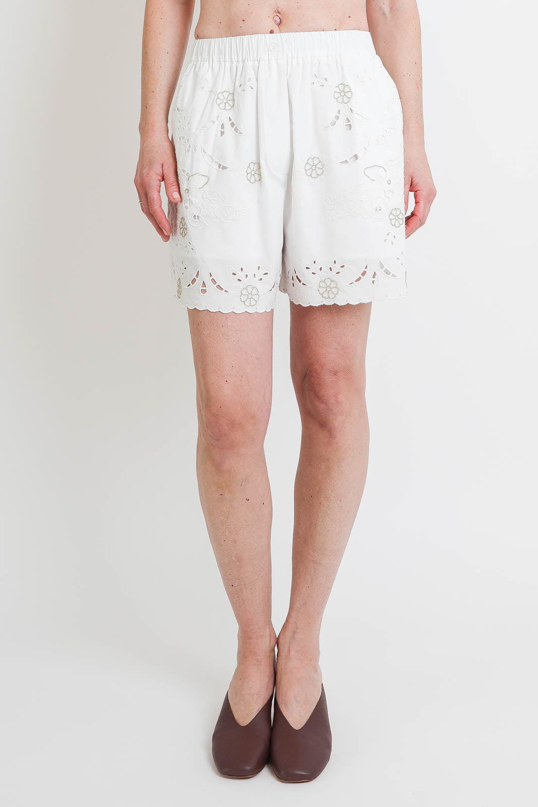 Forte-Forte, Shorts Lace and Glass in Crystal