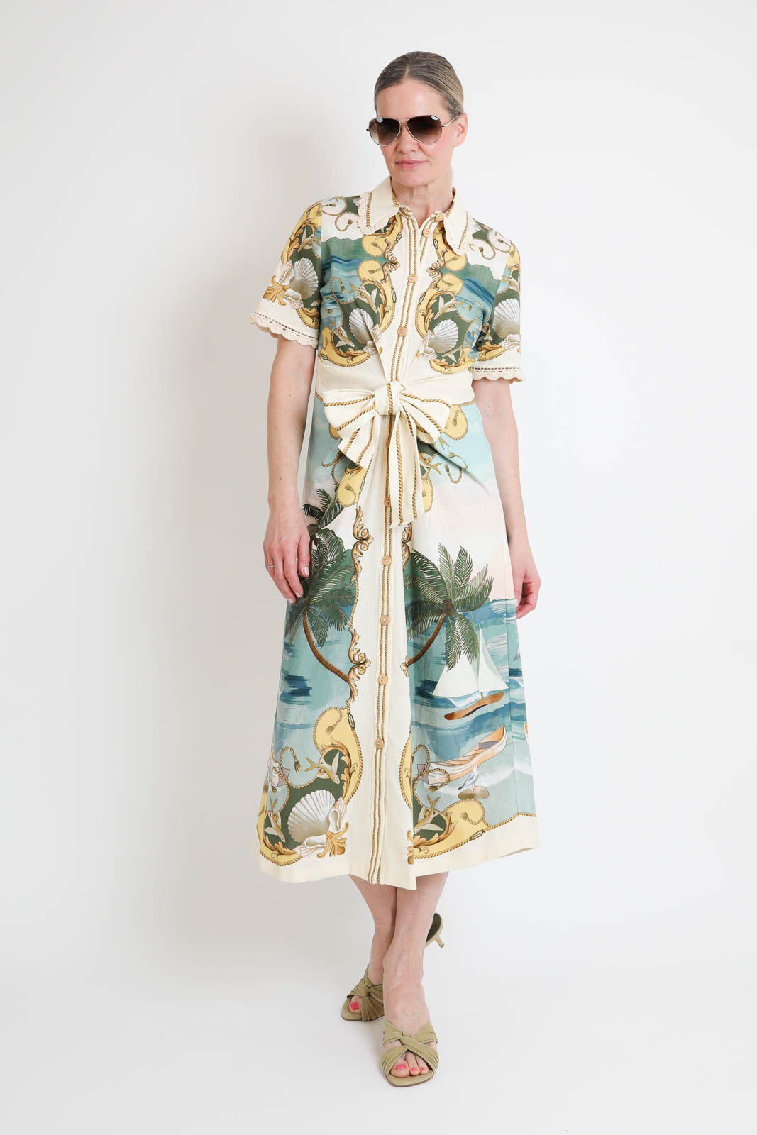 Farm Rio, Kleid Royal Sea in Multicolor