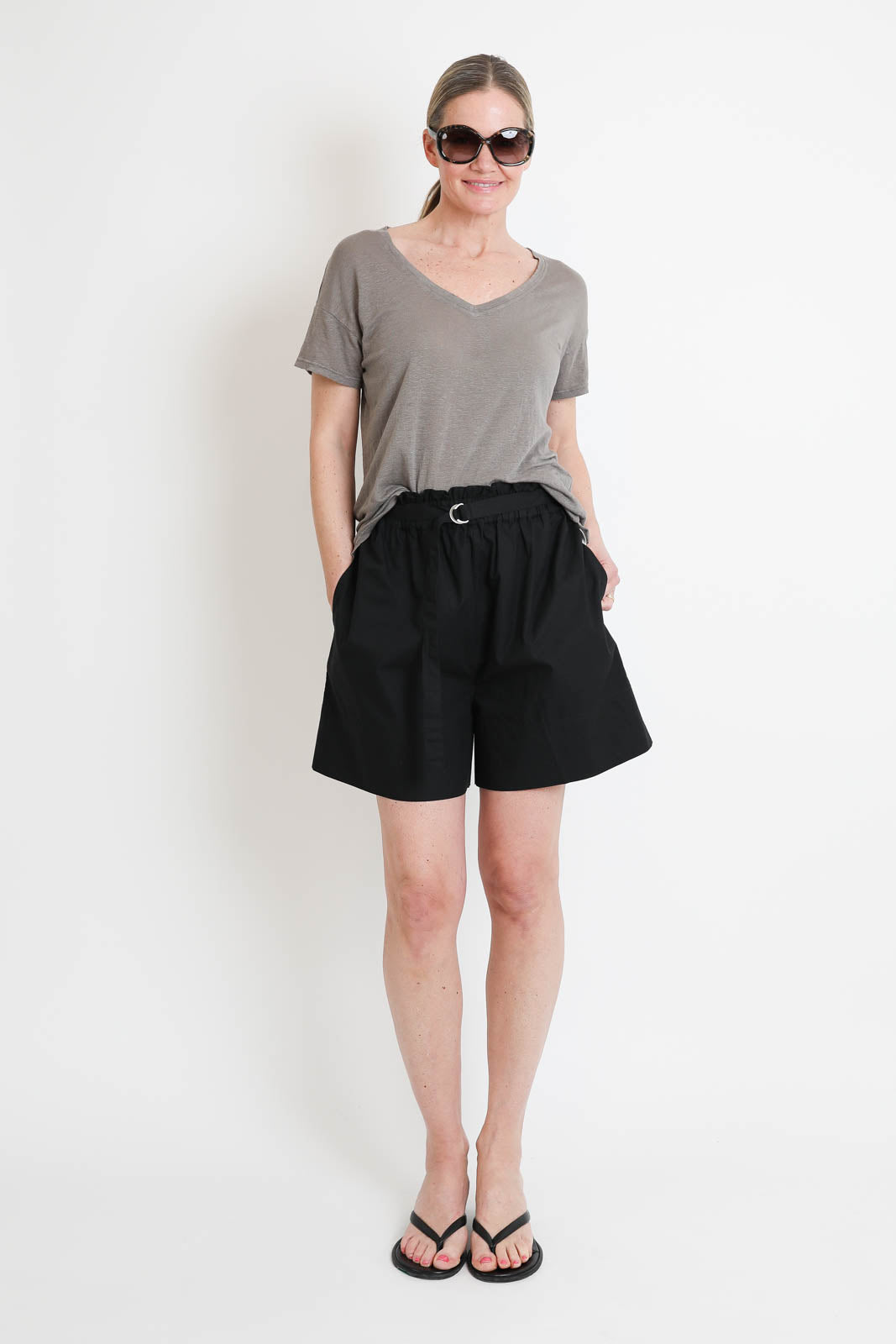 Bowery, T-Shirt V-Neck in Castlerock