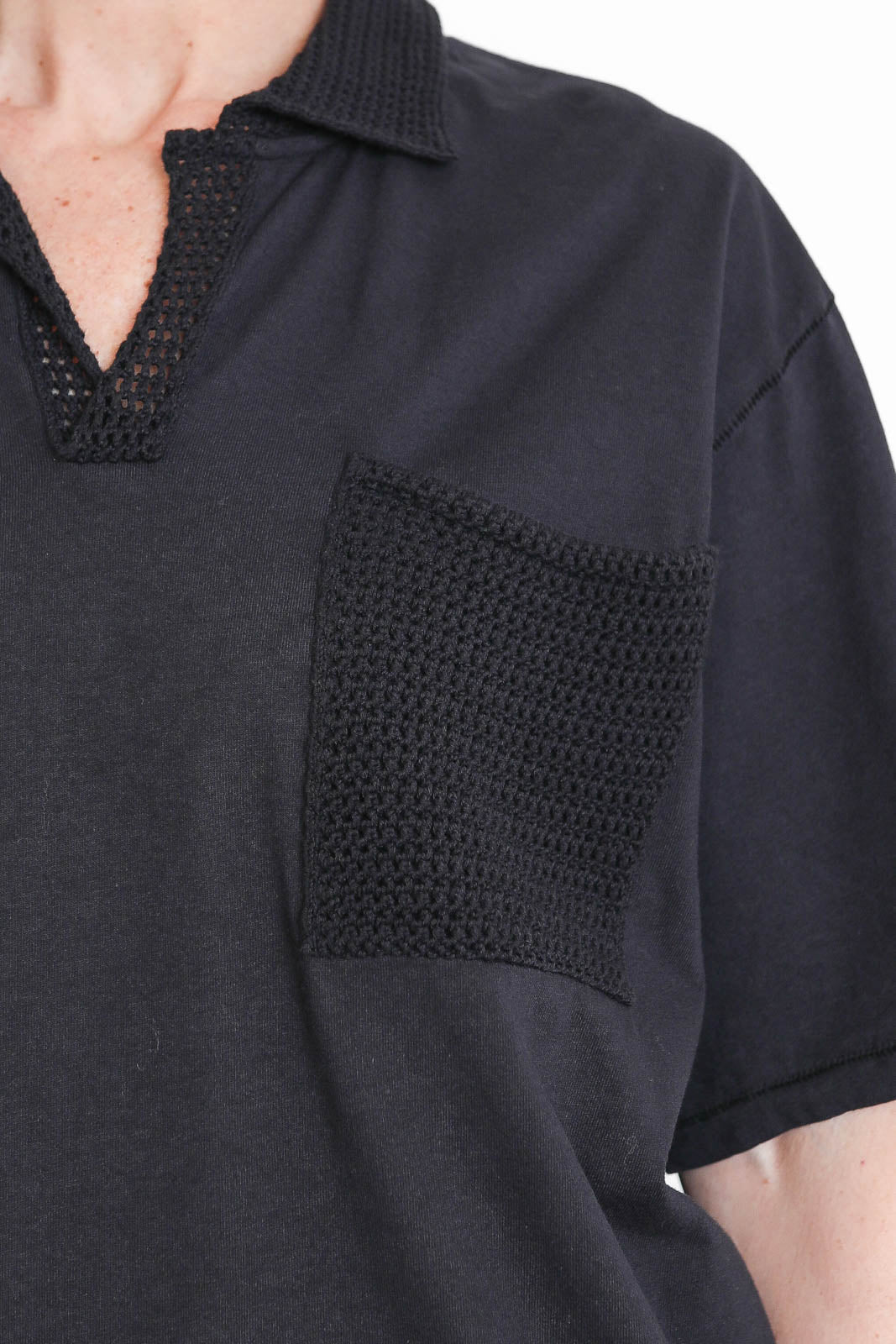 Atomo Factory, T-Shirt Polo in Blu Dark