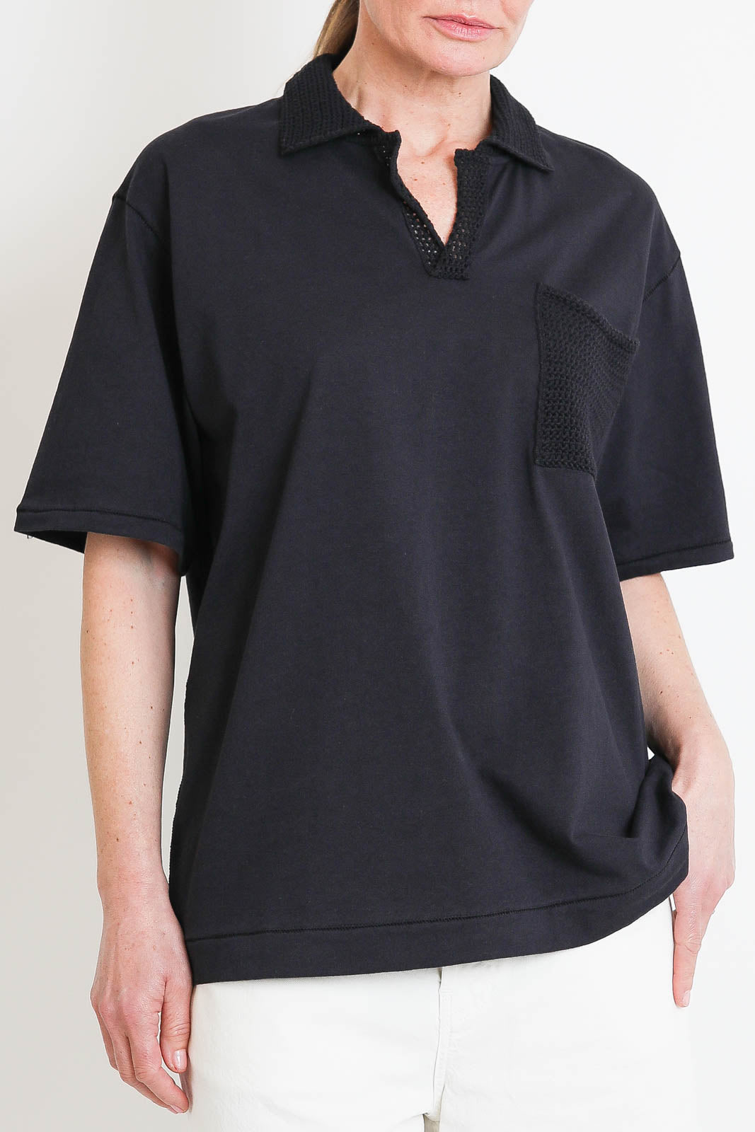 Atomo Factory, T-Shirt Polo in Blu Dark