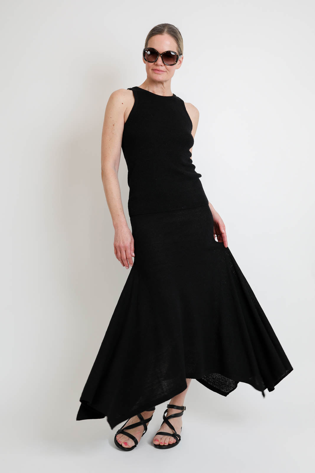 CO, Black Knit Tank Top