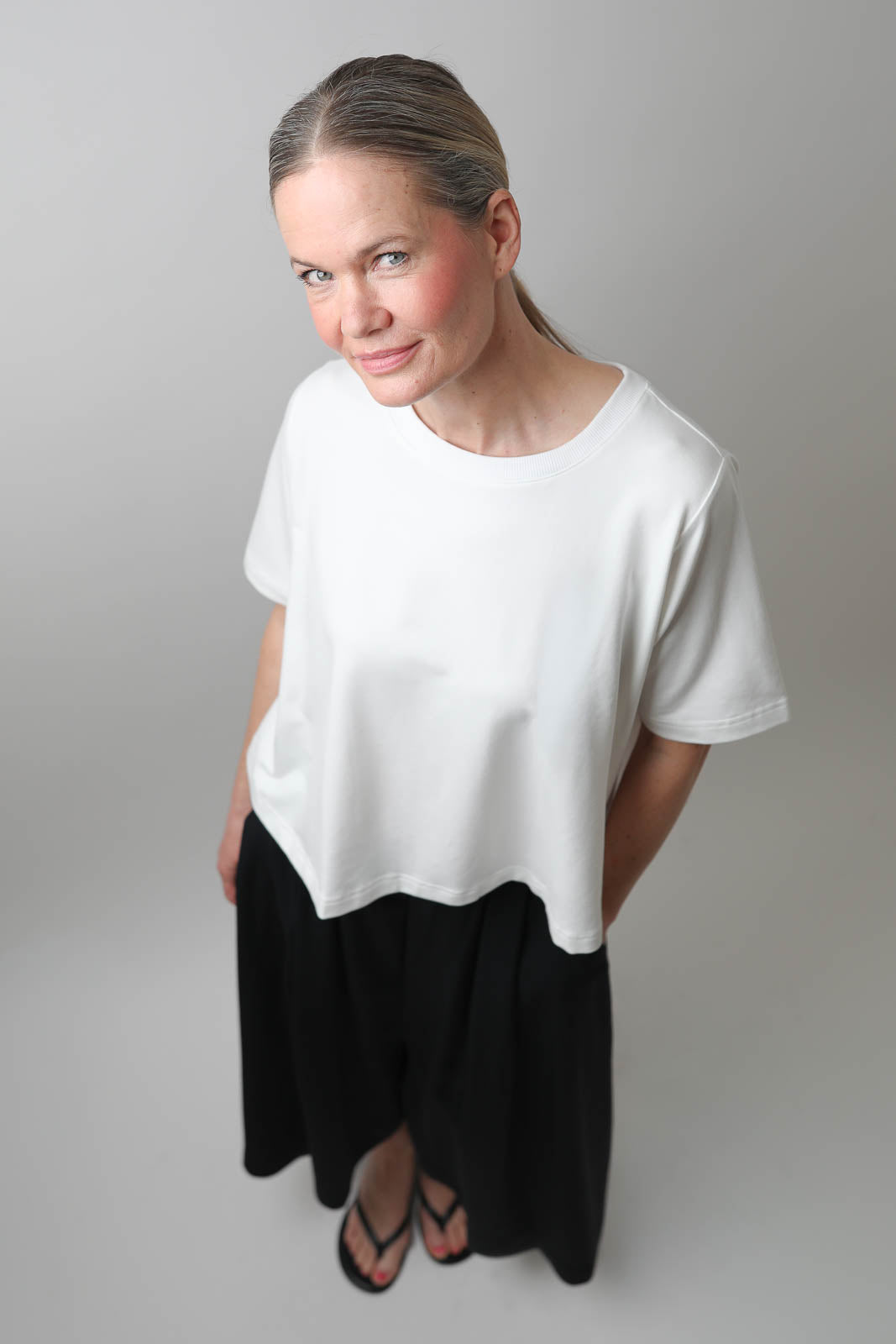 Vestibule Garderobe, T-Shirt French Terry in Weiss