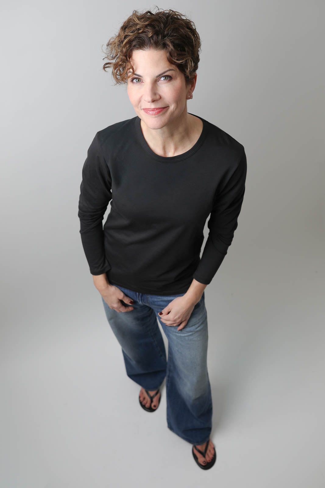 Vestibule, Langarm-Shirt Crewneck in Schwarz