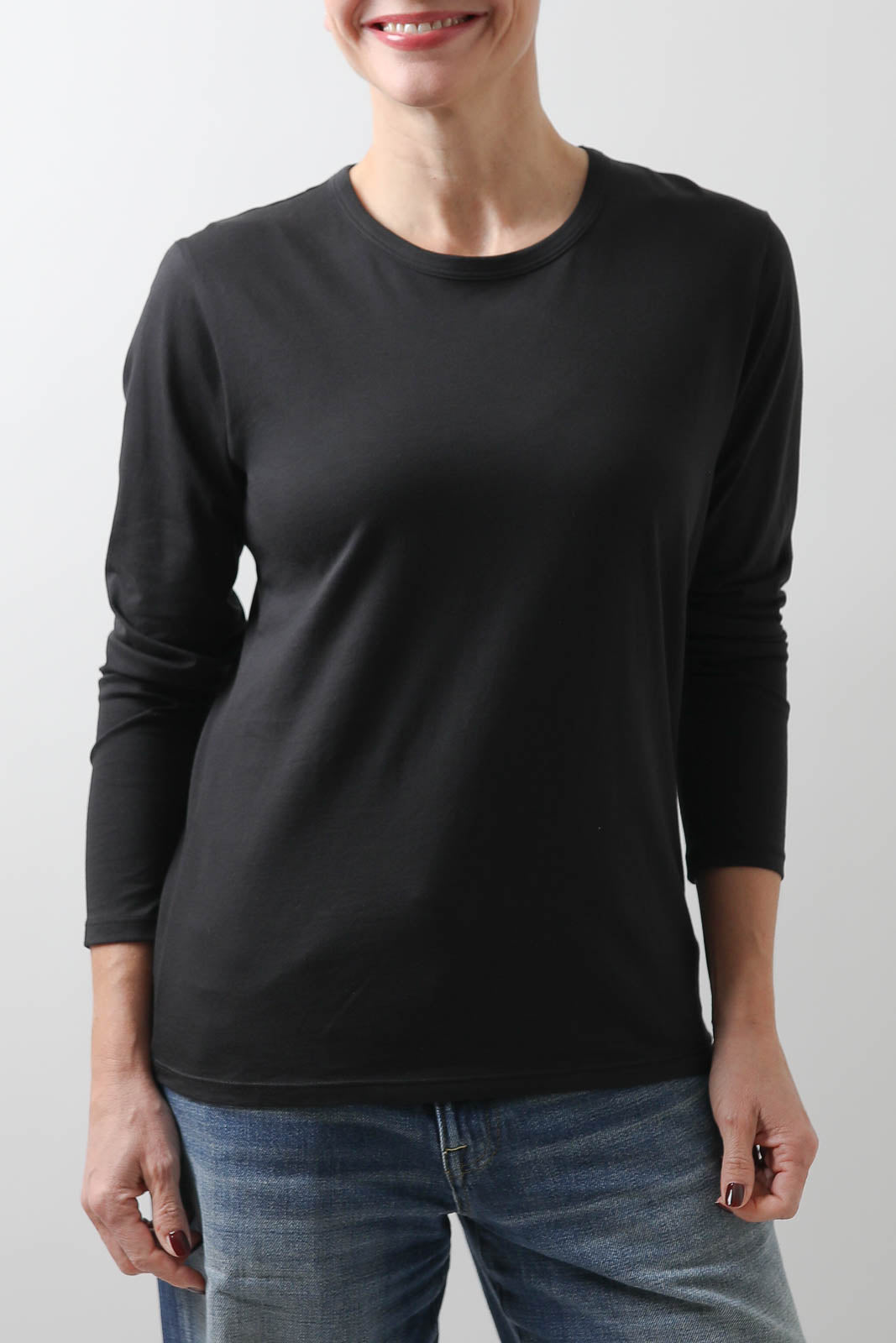 Vestibule, Langarm-Shirt Crewneck in Schwarz