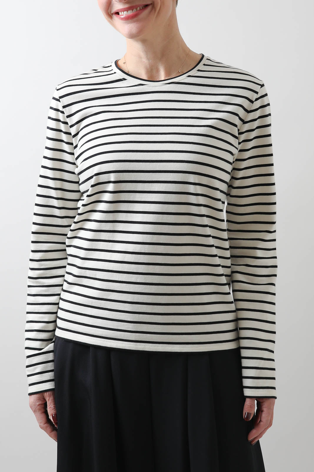 Vestibule Garderobe, Pullover Francoise in Noir Stripes