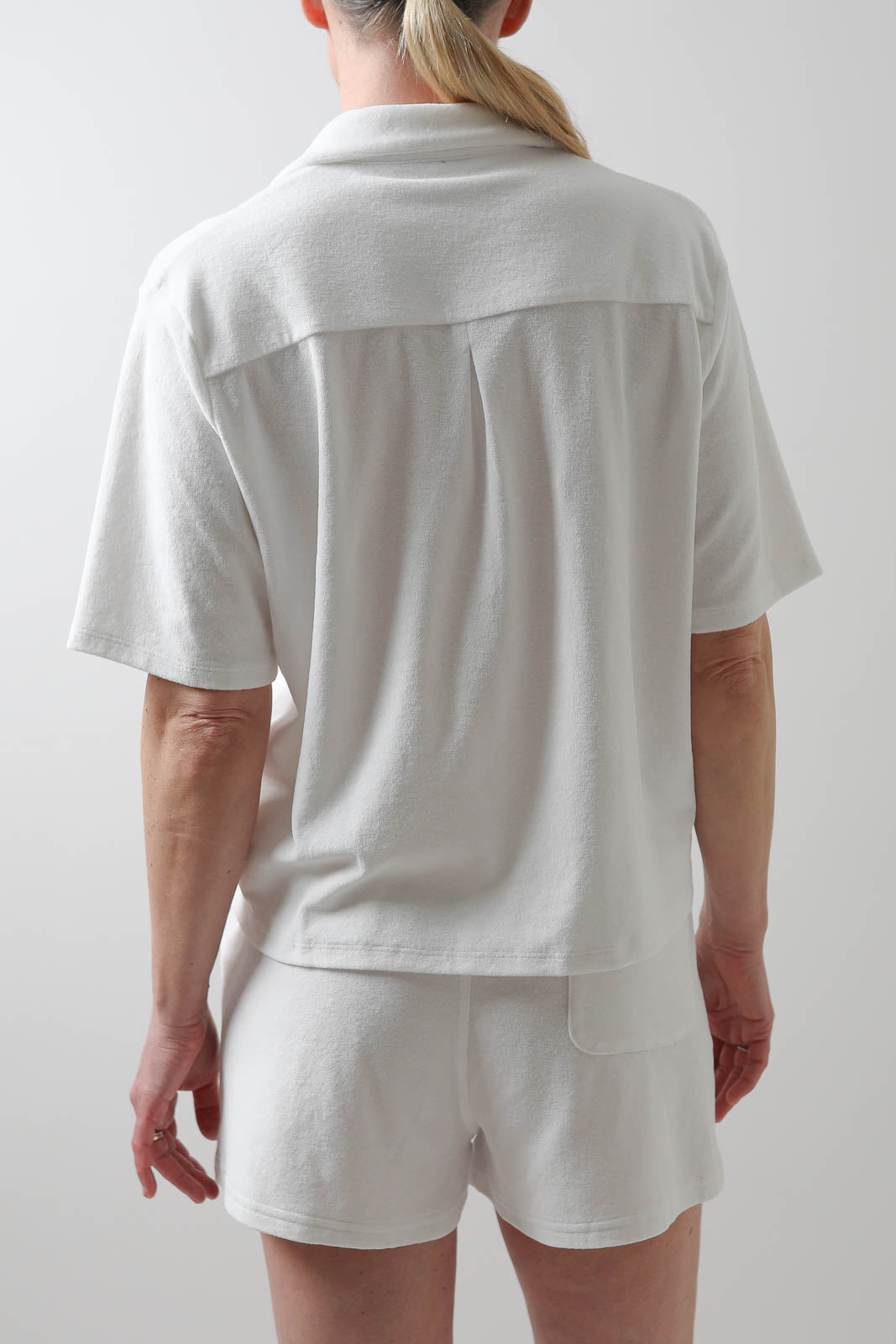 Vestibule Garderobe, Bluse aus Frottee in Weiss
