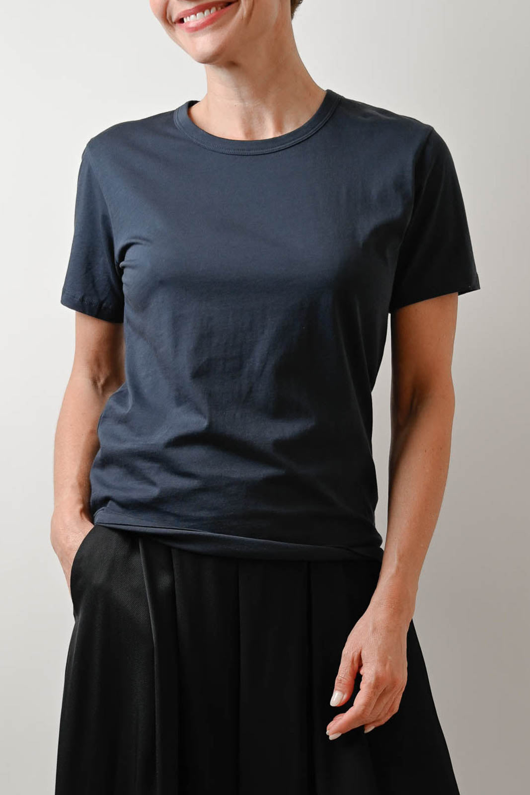 T-shirt ras du cou marine