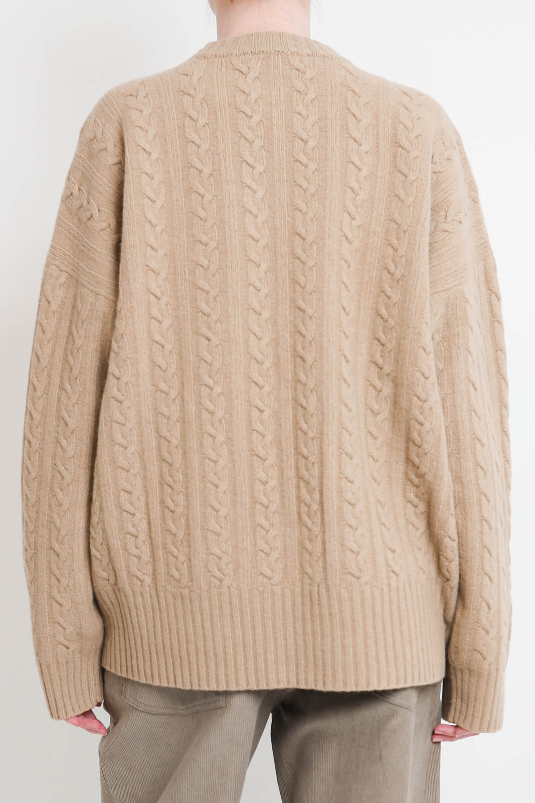 Róhe, Pullover Cable Knit in Camel