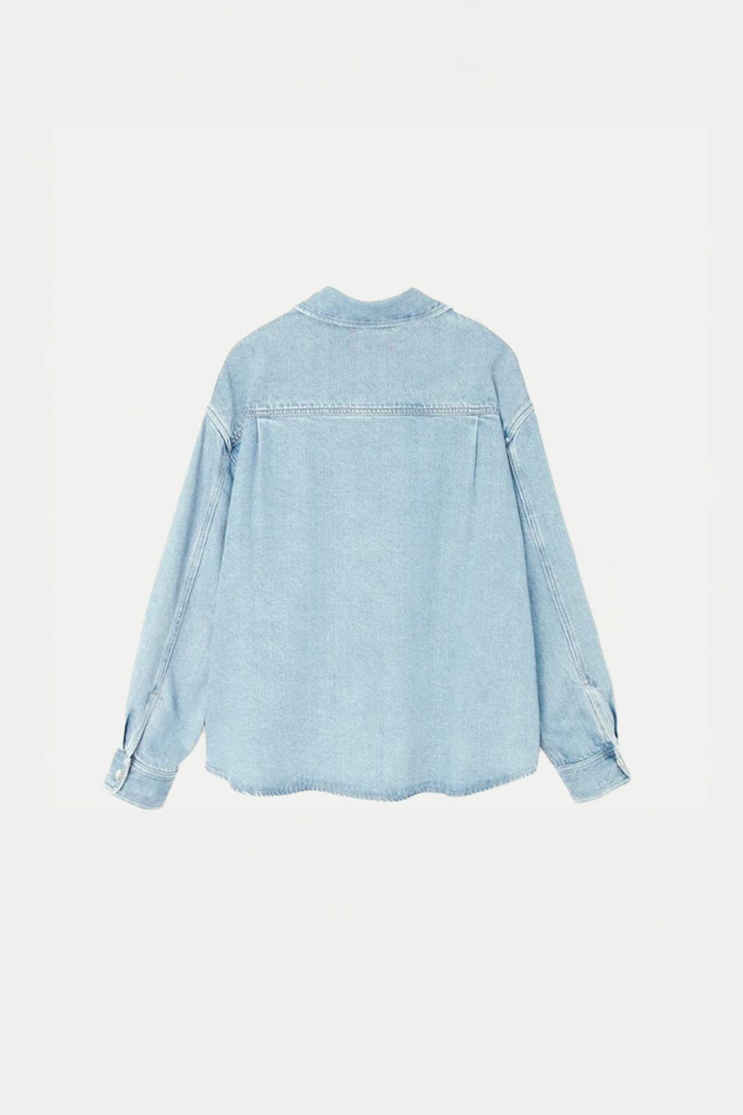 Bluse Gia aus Denim in Atlantic