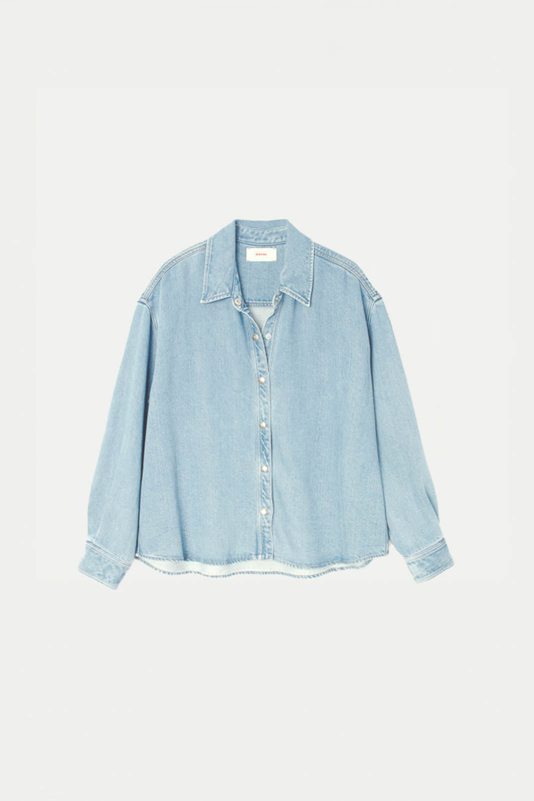 Bluse Gia aus Denim in Atlantic