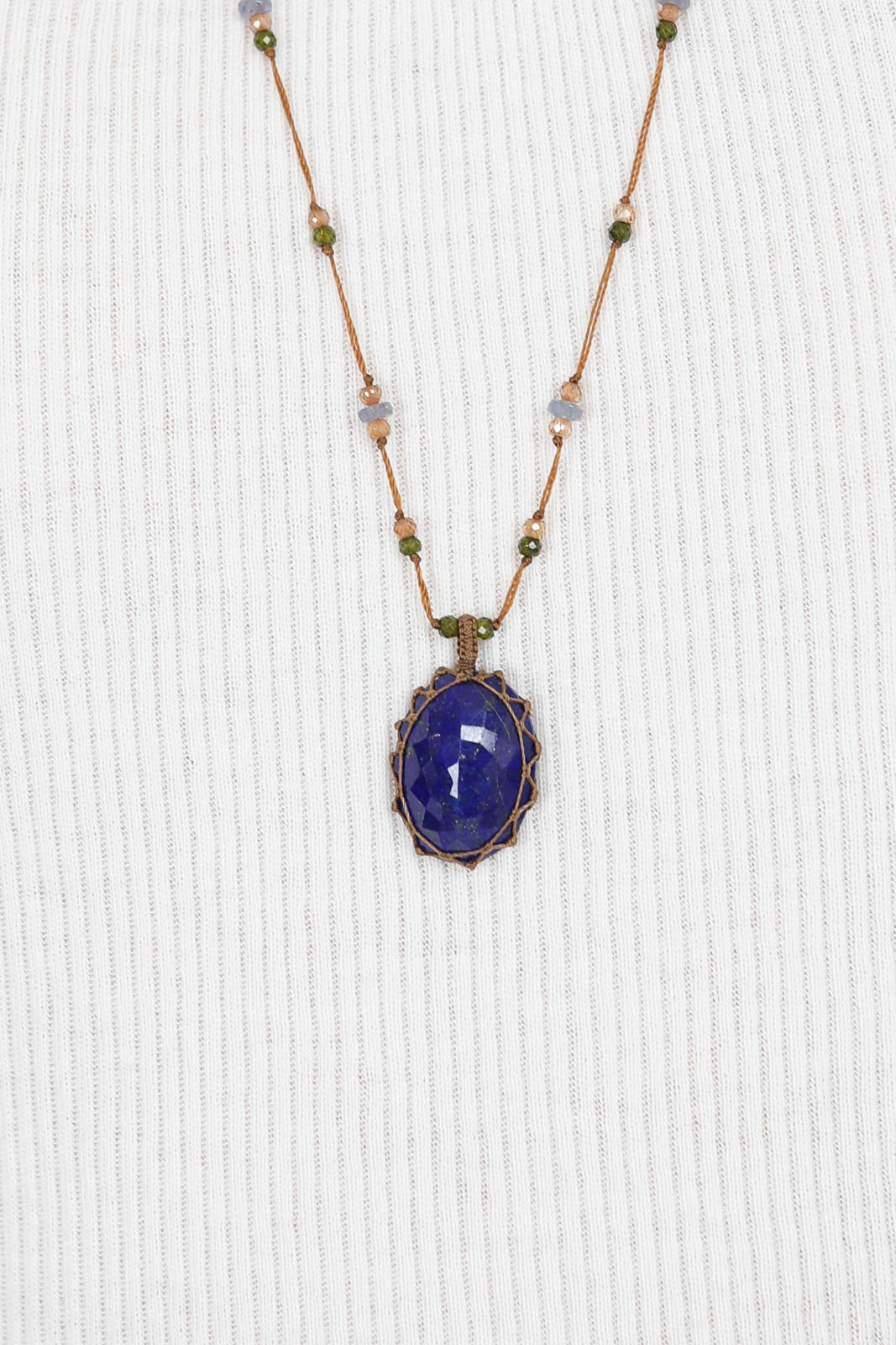 Halskette Tibet lang in Lapis